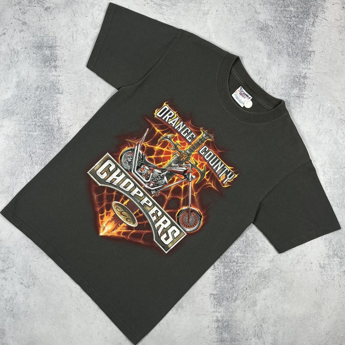West Coast Choppers Vintage West Cost Choppers flame big logo tee 2000’s Size US S / EU 44-46 / 1 - 1 Thumbnail
