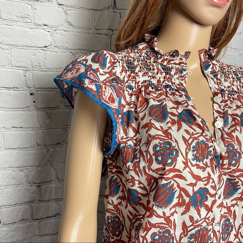 House of Harlow NWT New House of Harlow 1960 Marble Rust Flutter Sleeve Blo Size S / US 4 / IT 40 - 2 Thumbnail