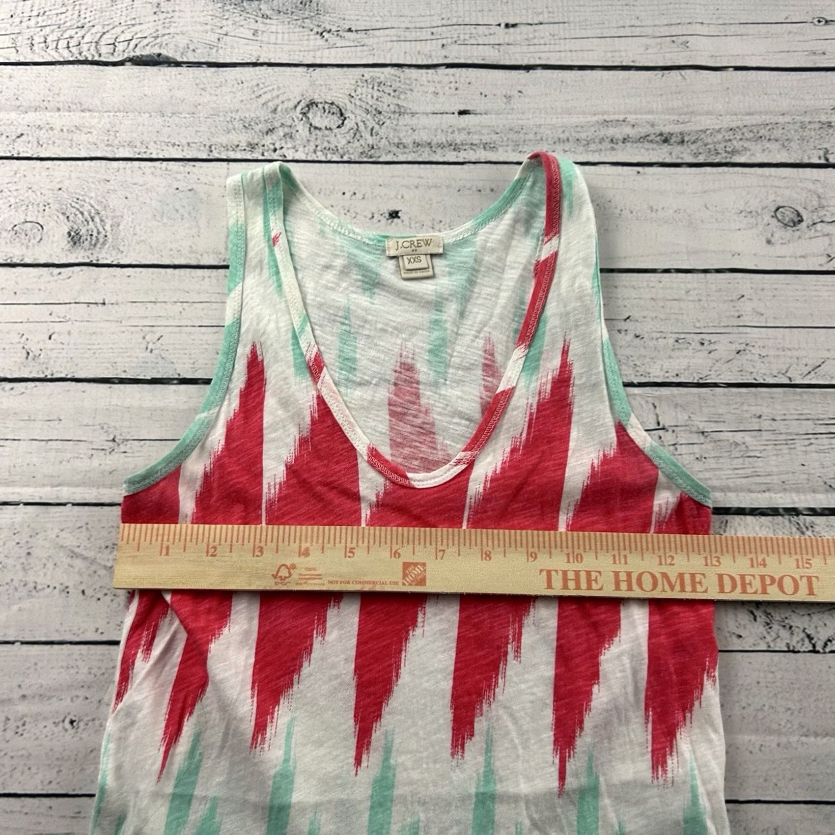 J.Crew J.Crew Tank Shirt Women XS Sleeveless Racerback Multicolor Pink White Green Size XXS / US 00 / IT 34 - 4 Thumbnail