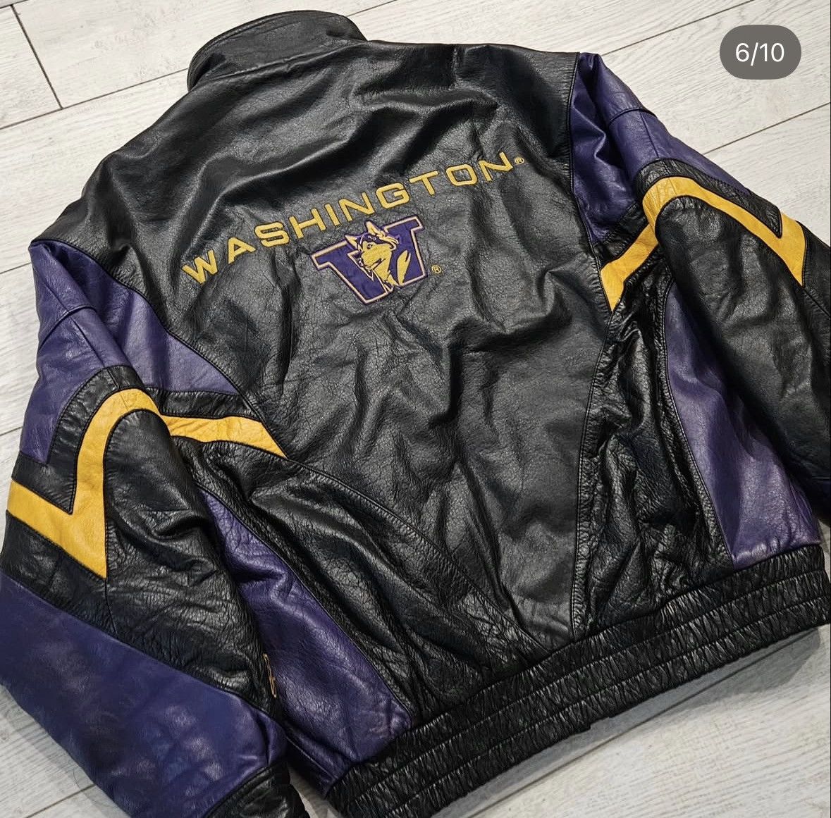 Pro Player WASHINGTON HUSKIES LEATHER JACKET Size US M / EU 48-50 / 2 - 1 Thumbnail