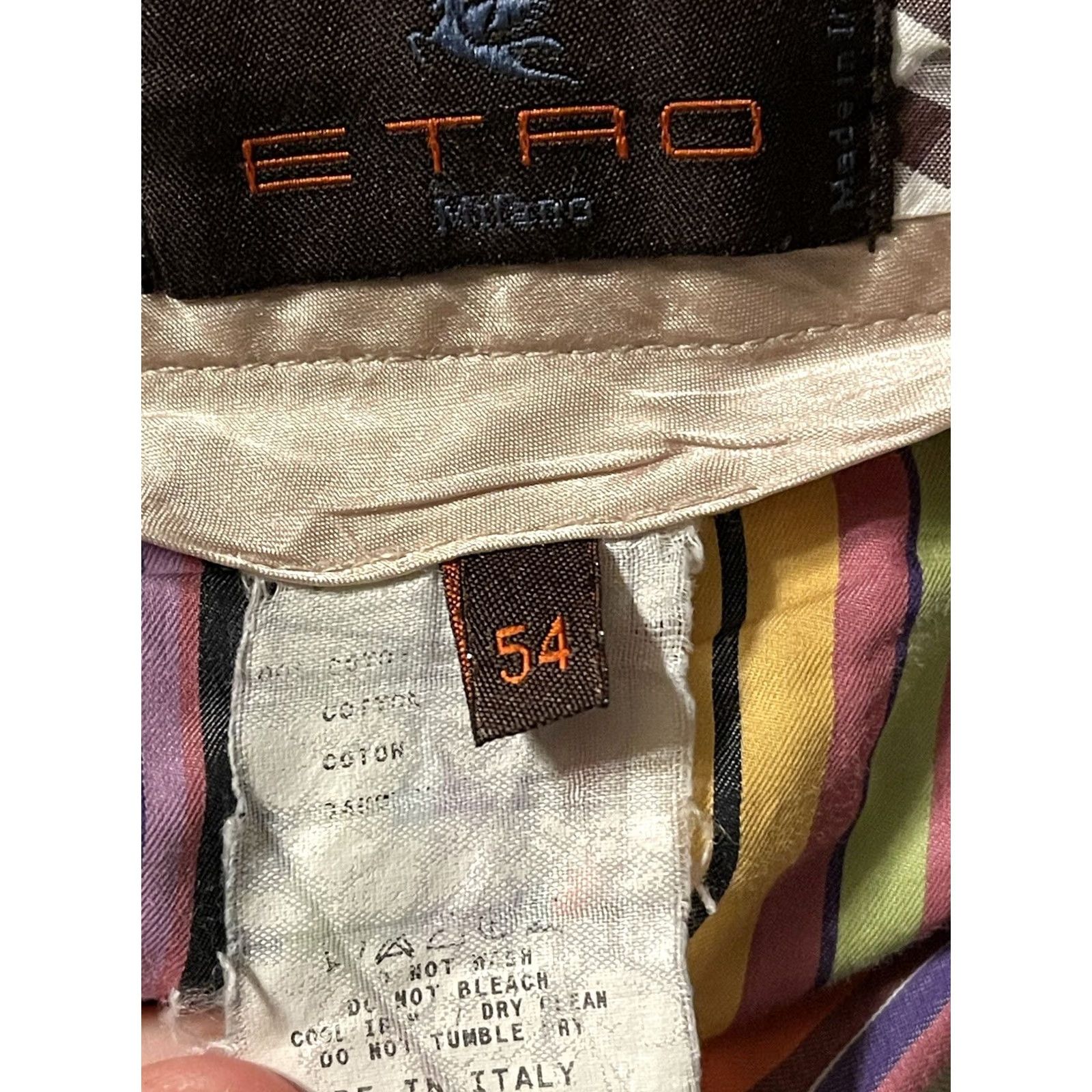 Etro ETRO Milano Made in Italy Cotton Khaki Beige Chinos Trousers Pants - Men 54, 36x34, Flat Front, Regular, Beige, Chino, Jeans, Pants, ETRO, Italy, Mens Size US 36 / EU 52 - 3 Thumbnail