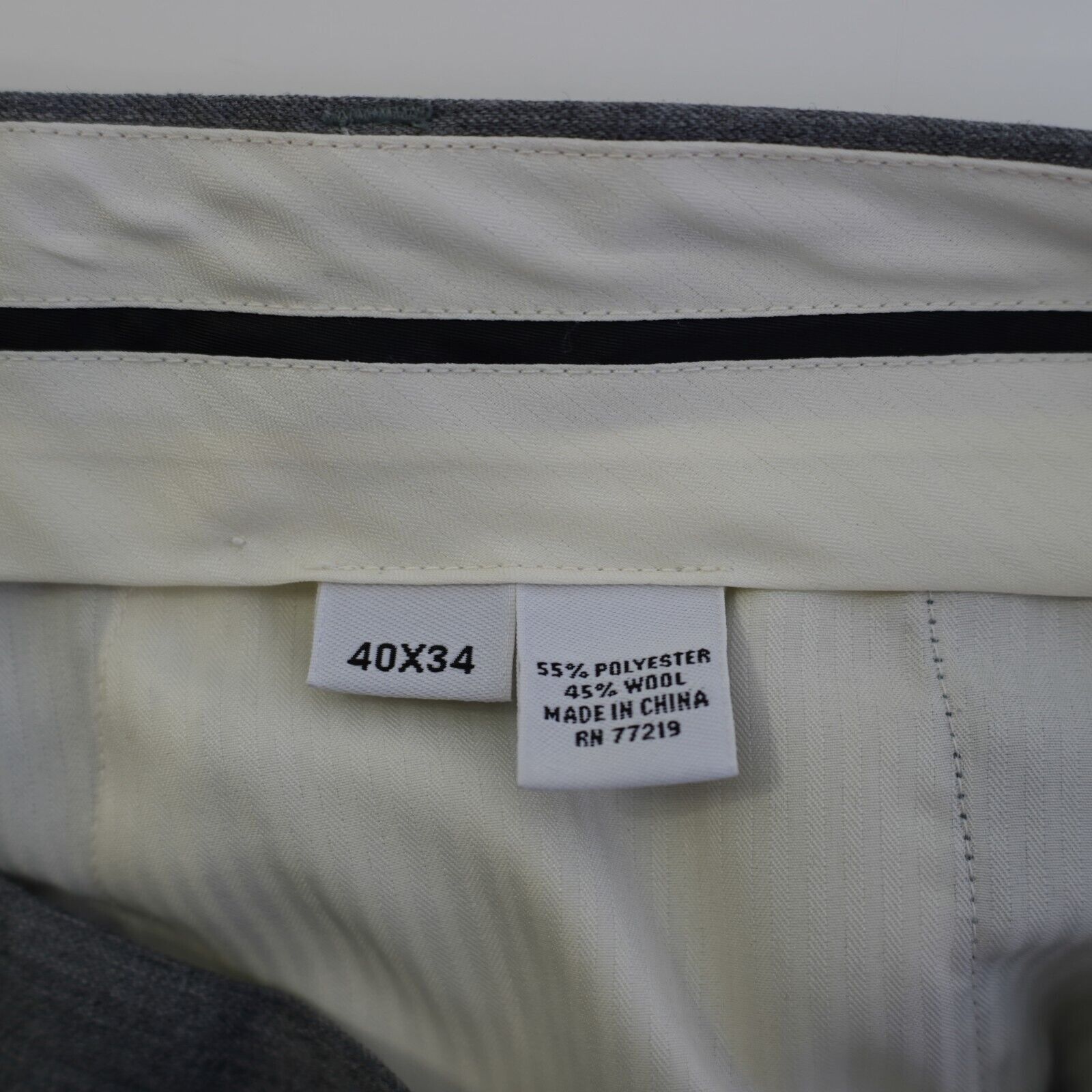 Joseph & Feiss Joseph & Feiss International Twill Wool Blend Gray 38/34 Dre Size 38L - 9 Thumbnail