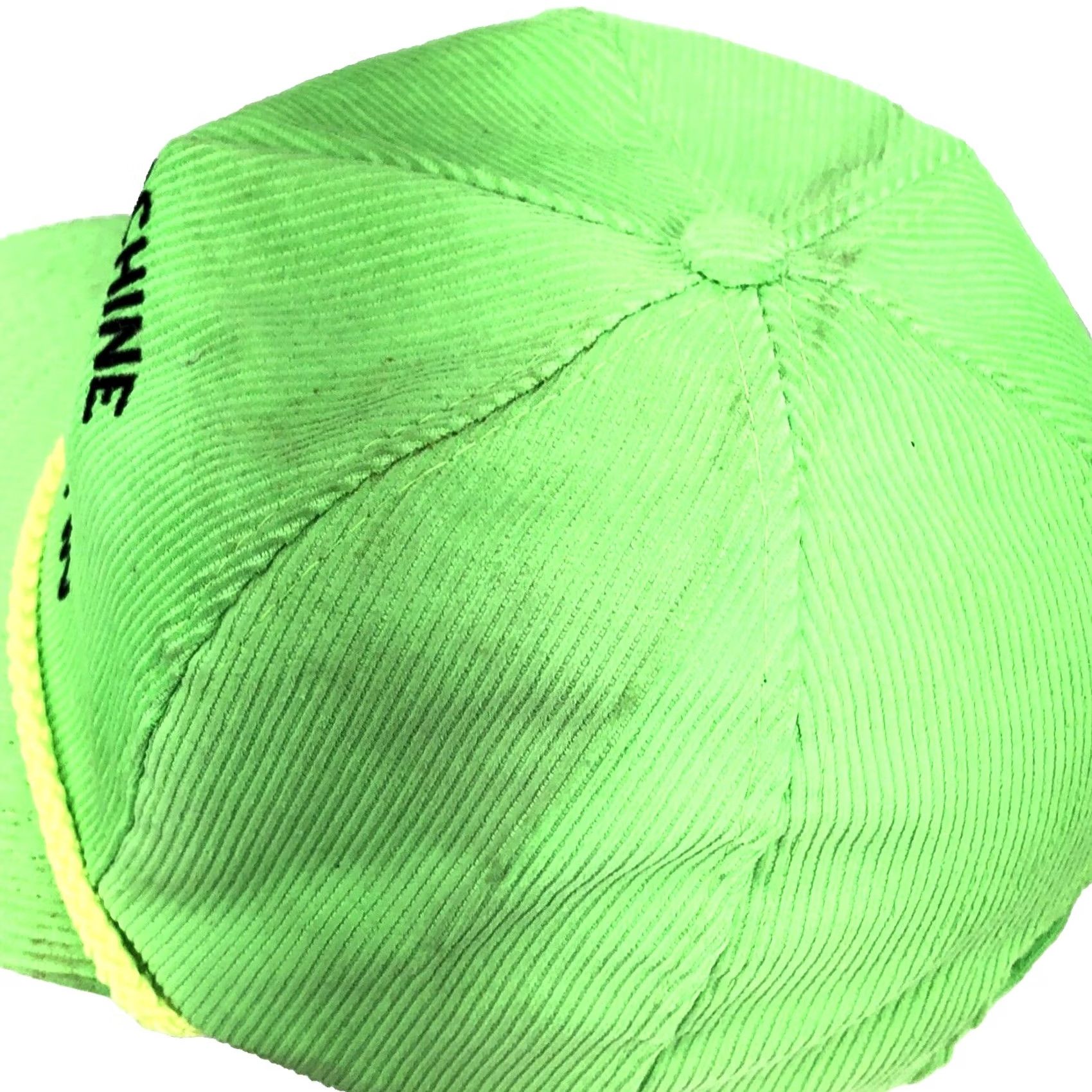 Roper VINTAGE Corduroy Trucker Hat Cap Green Strap Back Rope American US Flag Cord 90s Hat Mens Adjustable Cotton Size ONE SIZE - 3 Thumbnail
