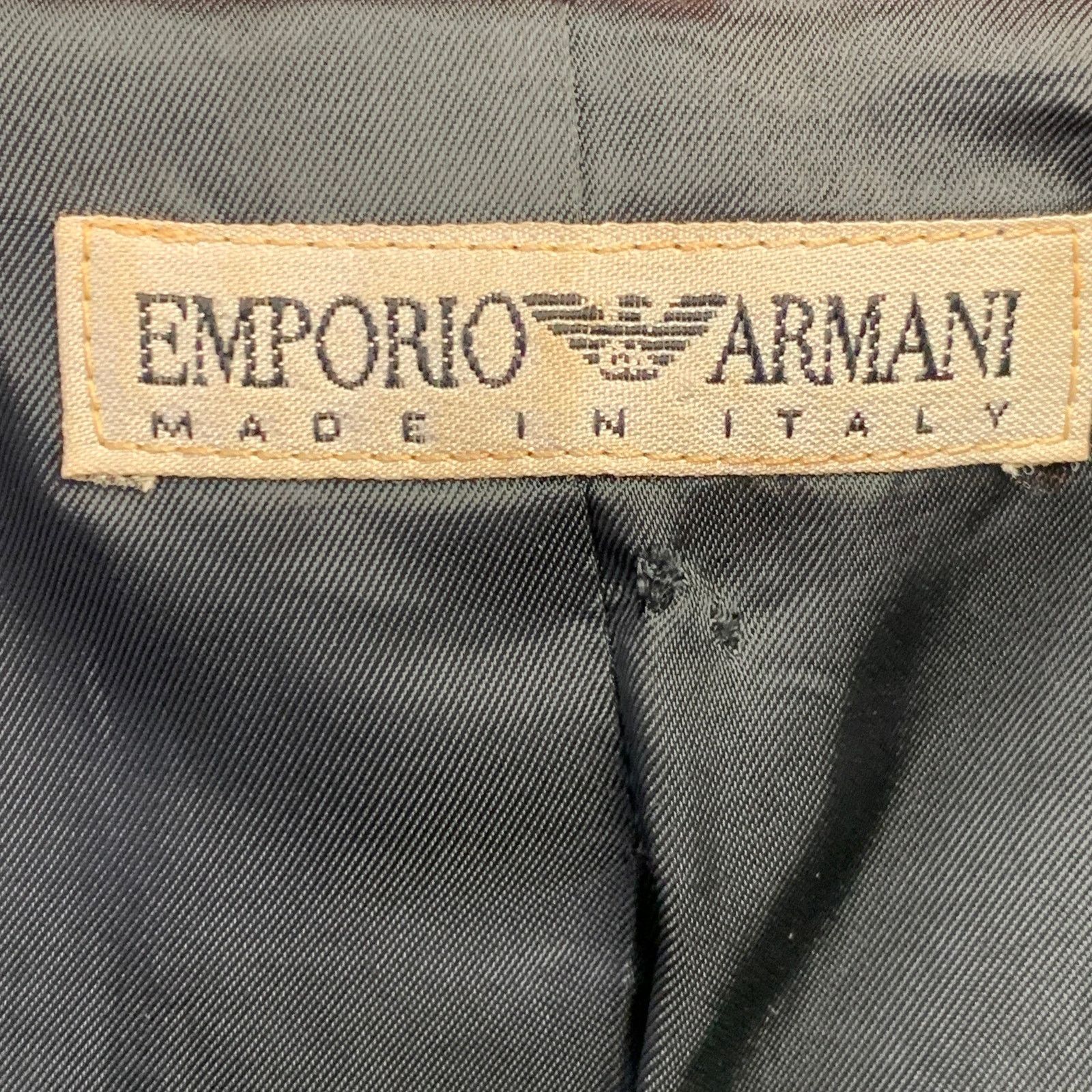 Emporio Armani Size 2 Navy Cream Red Wool Twill Color Block Epaulets Jacket Size XS / US 0-2 / IT 36-38 - 7 Thumbnail