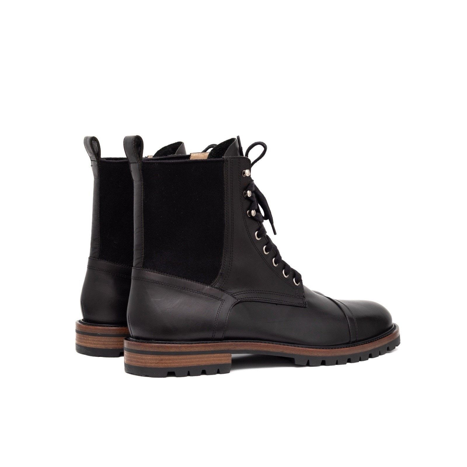 Dries Van Noten 1.3k.$ Dries Van Noten Men's Black Leather Cap-Toe Boot US11 Size US 11 / EU 44 - 5 Thumbnail