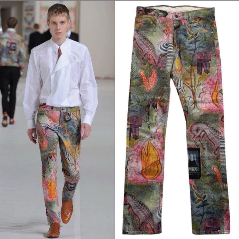 Dries Van Noten Colorful Printed Trousers by Dries Van Noten- DMC Size US 32 / EU 48 - 1 Thumbnail