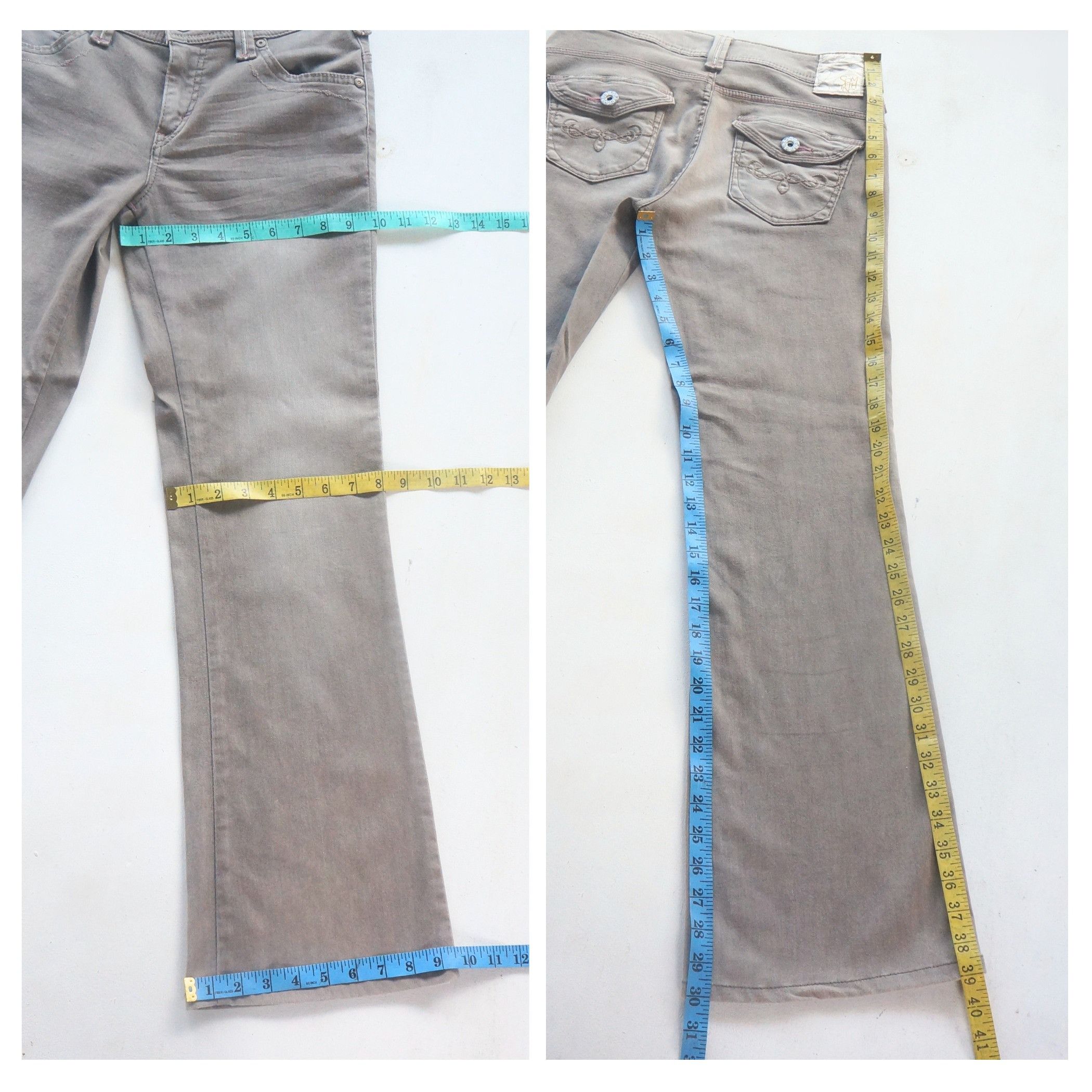 Edwin SOMETHING by EDWIN Brown Soft Flare Pants Size 28" / US 6 / IT 42 - 9 Thumbnail