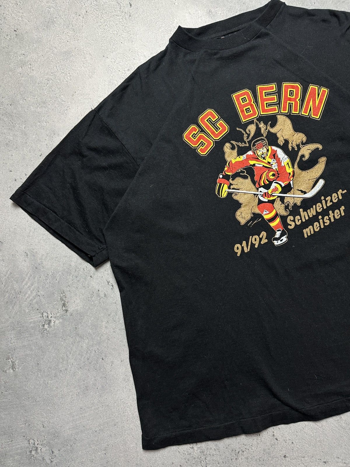 NHL SC Bern 1991/1992 Ice Hockey Jersey Shirt Maillot Trikot Tee Size US L / EU 52-54 / 3 - 4 Thumbnail