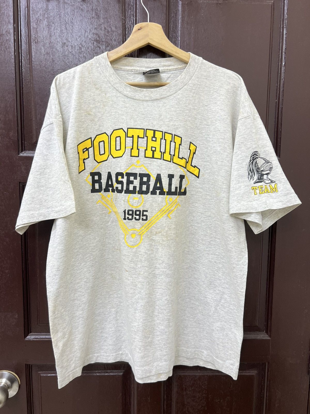 MLB Vintage 90s Signal Tag Foothill Baseball Thrashed Faded Tee Size US XL / EU 56 / 4 - 1 Thumbnail