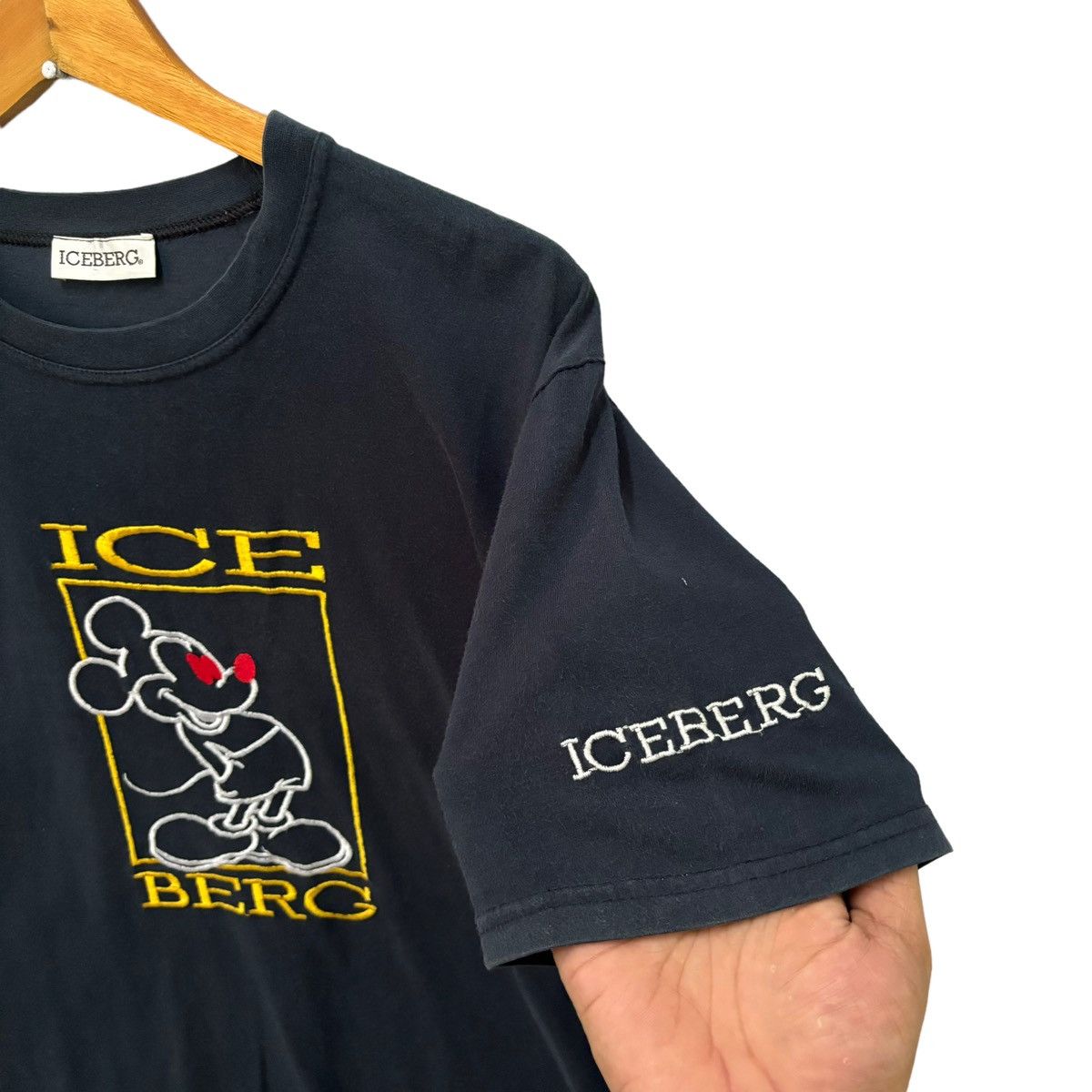 Iceberg × Vintage Vintage Iceberg Rip Off Mickey Mouse Tshirt Size US L / EU 52-54 / 3 - 4 Thumbnail