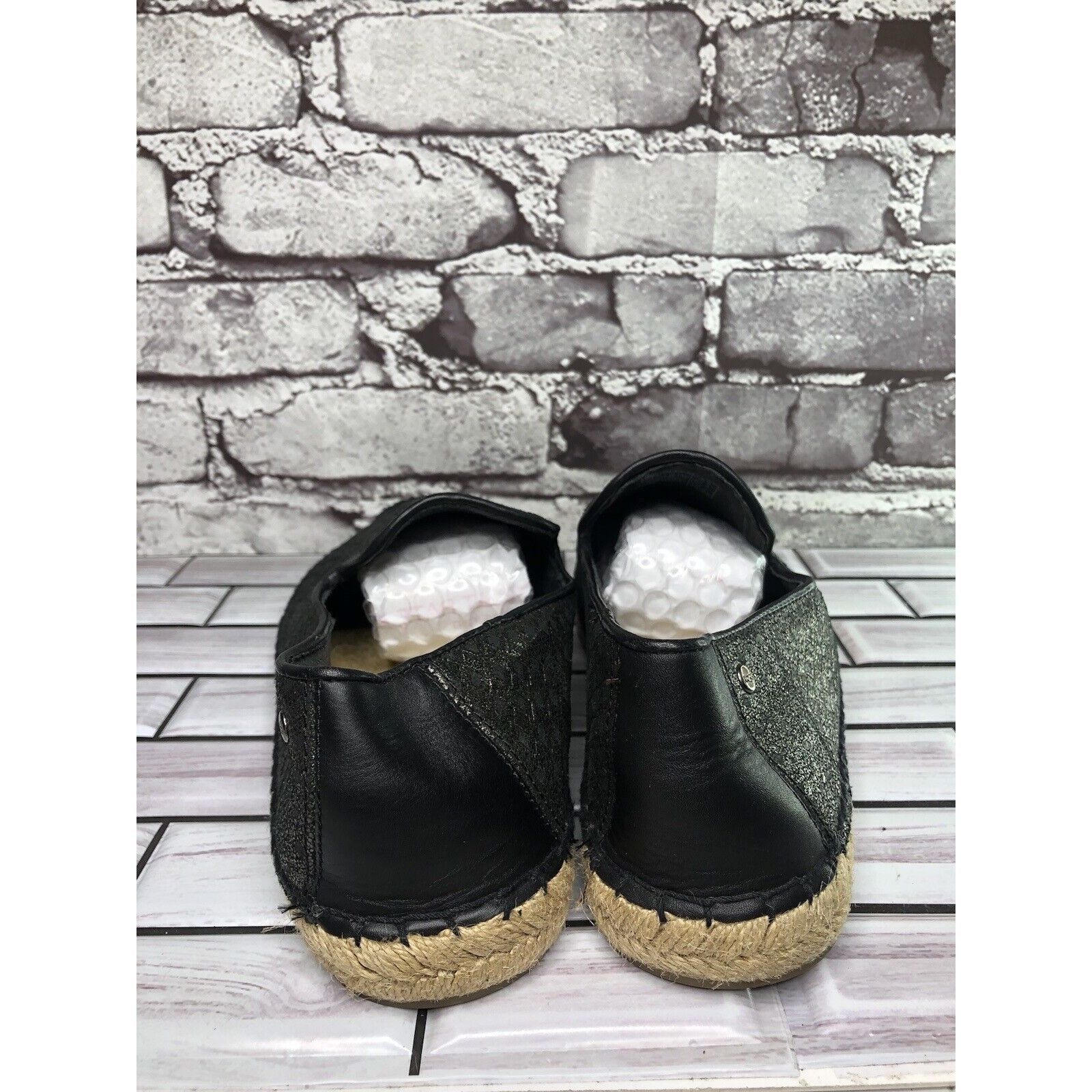 Ugg UGG Australia Sandrinne Black Metallic Basket Espadrilles Sh Size US 9 / IT 39 - 4 Thumbnail
