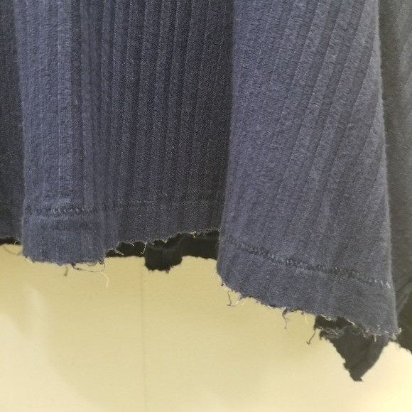 Free People We the Free S Tunic COPA BANANA Jersey Rib Knit Blue Coastal Size S / US 4 / IT 40 - 4 Thumbnail