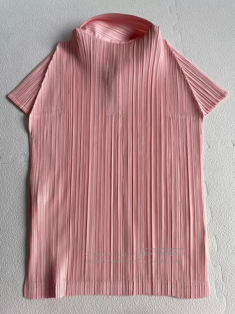 Issey Miyake Issey Miyake Cherry Blossom Pink Short Sleeve Shirt Size L / US 10 / IT 46 - 4 Thumbnail