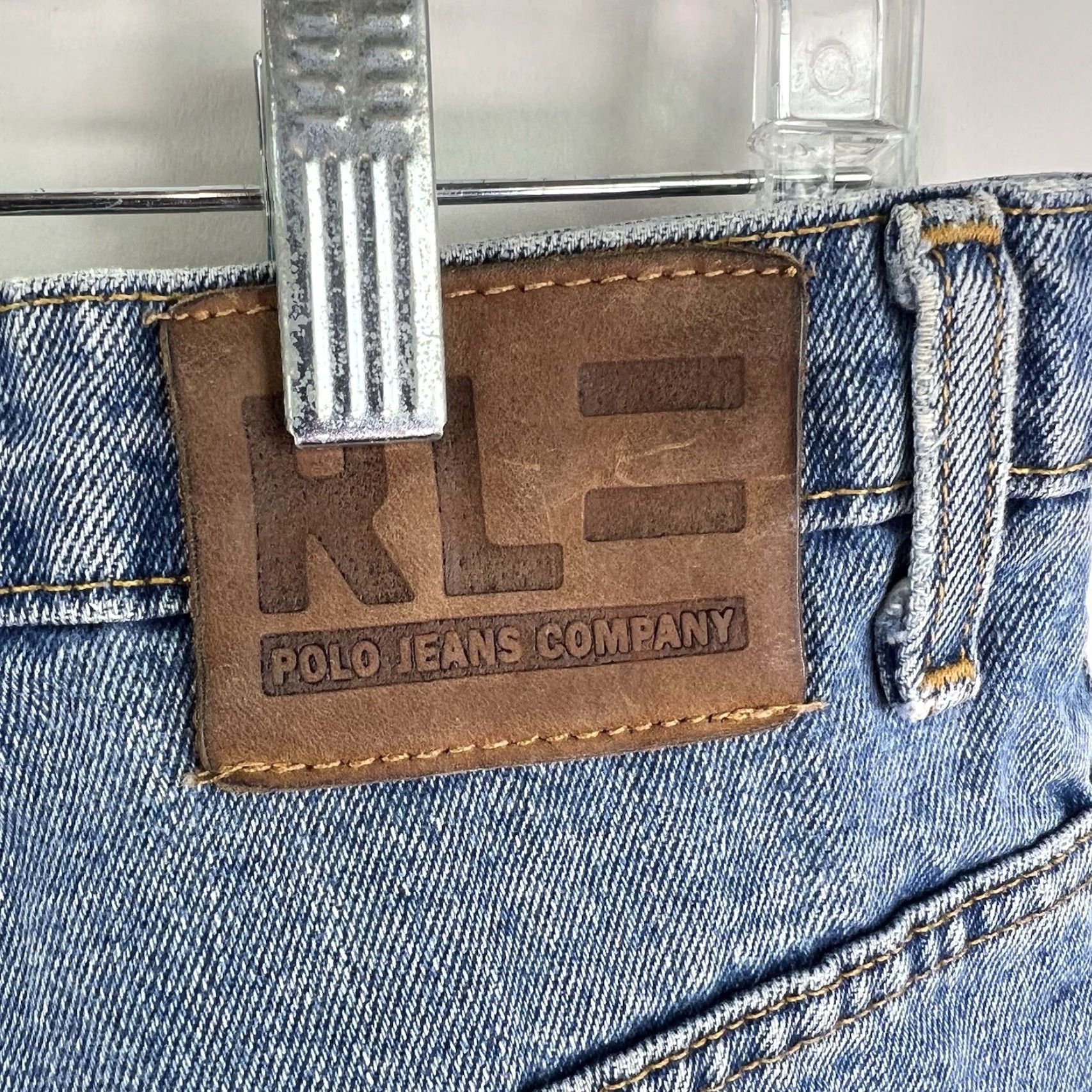 Ralph Lauren VINTAGE Ralph Lauren Polo Jeans Men's 36x30 Denim Straight Fit Blue 90s Logo Cotton Size US M / EU 48-50 / 2 - 7 Thumbnail