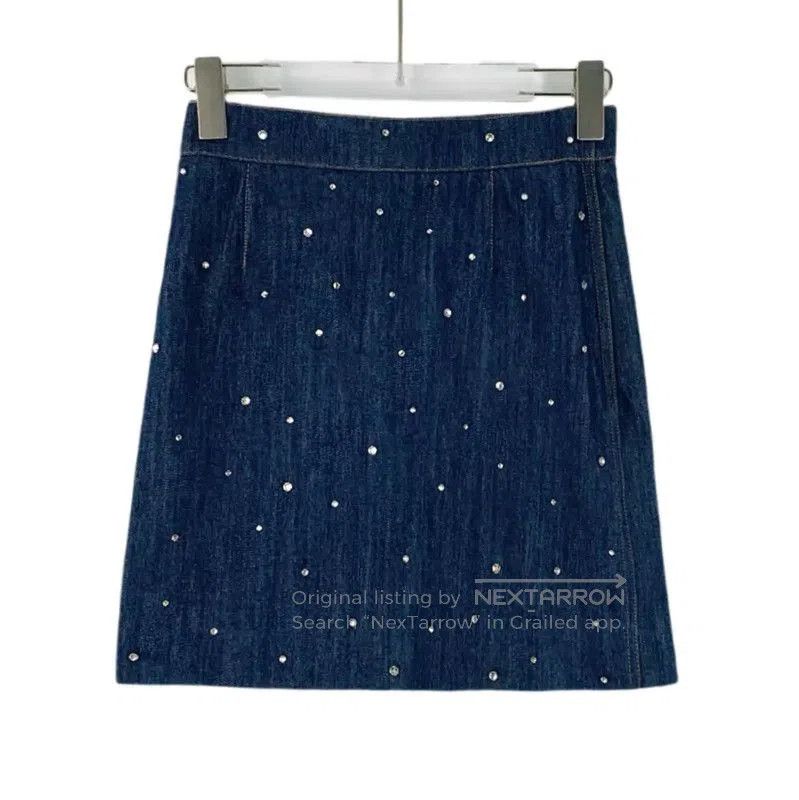 Miu Miu Miu Miu Denim Skirt with Decorative Elements . Size 23" - 1 Thumbnail