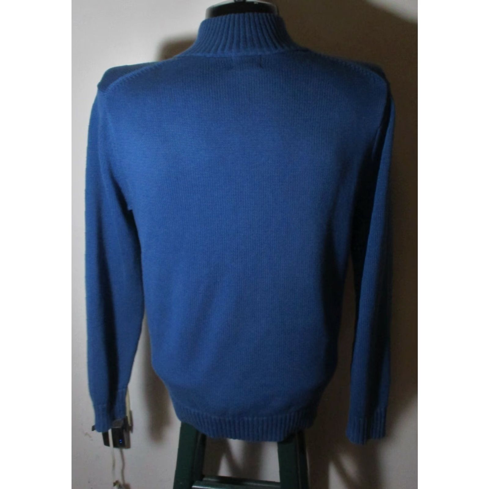 Vintage L.L. Bean Blue 100% Cotton Long Sleeve 1/2 Zip Sweater Size M Reg. Mens Shirt Size US M / EU 48-50 / 2 - 5 Thumbnail