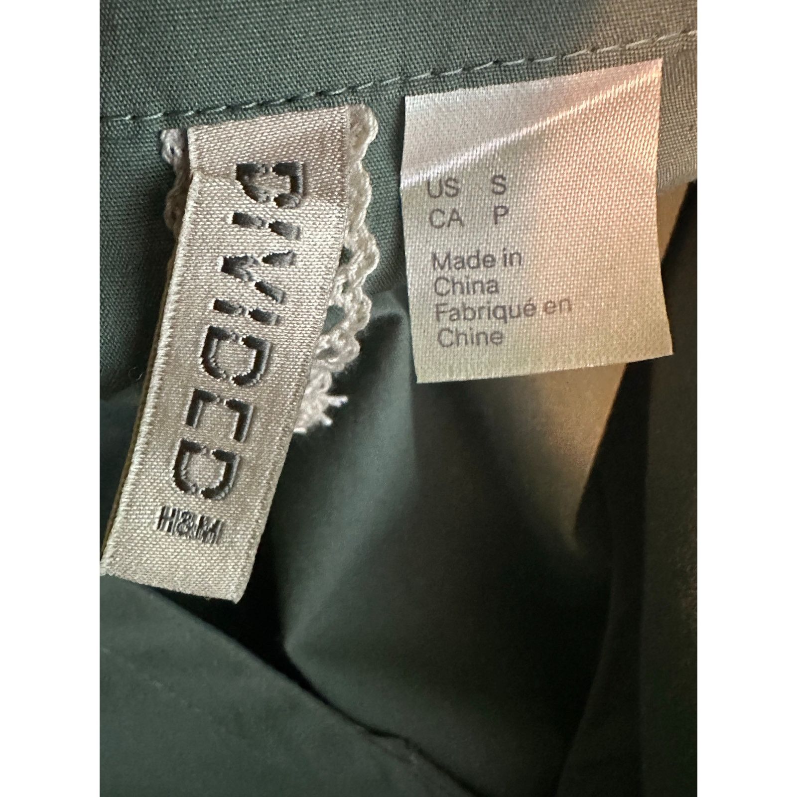 H&M H&M Divided green long sleeves shirt mini dress size Small Size S / US 4 / IT 40 - 3 Thumbnail