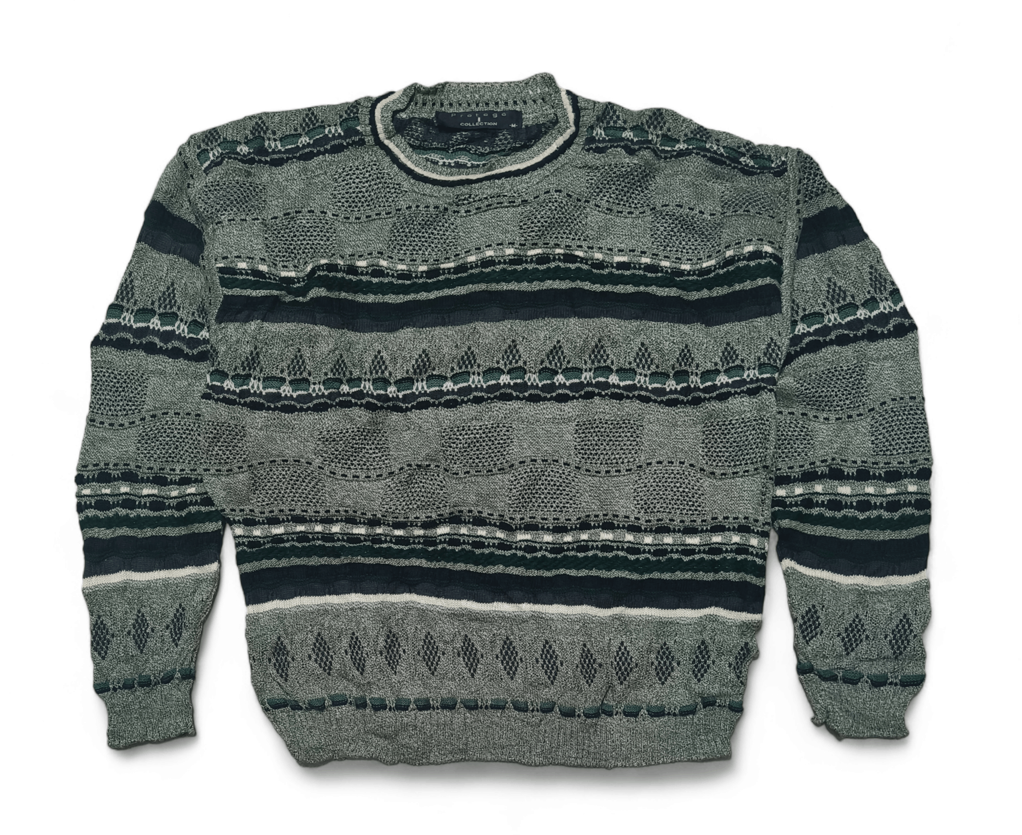 Protege Vintage PROTEGE Coogi Inspired Notorious Knit Wool Sweater Size US M / EU 48-50 / 2 - 2 Thumbnail