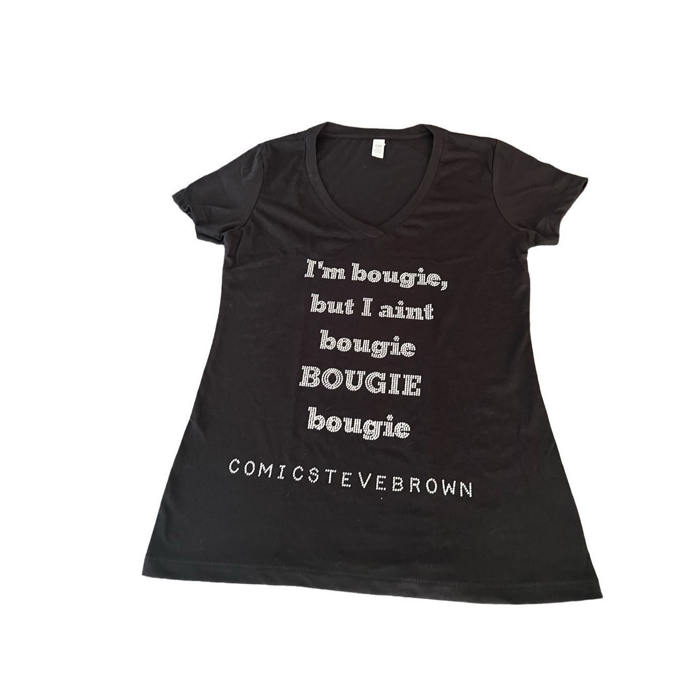IDEA I am bougie, but I ain't bougie, Bougie rhinestones tee size Size M / US 6-8 / IT 42-44 - 1 Thumbnail