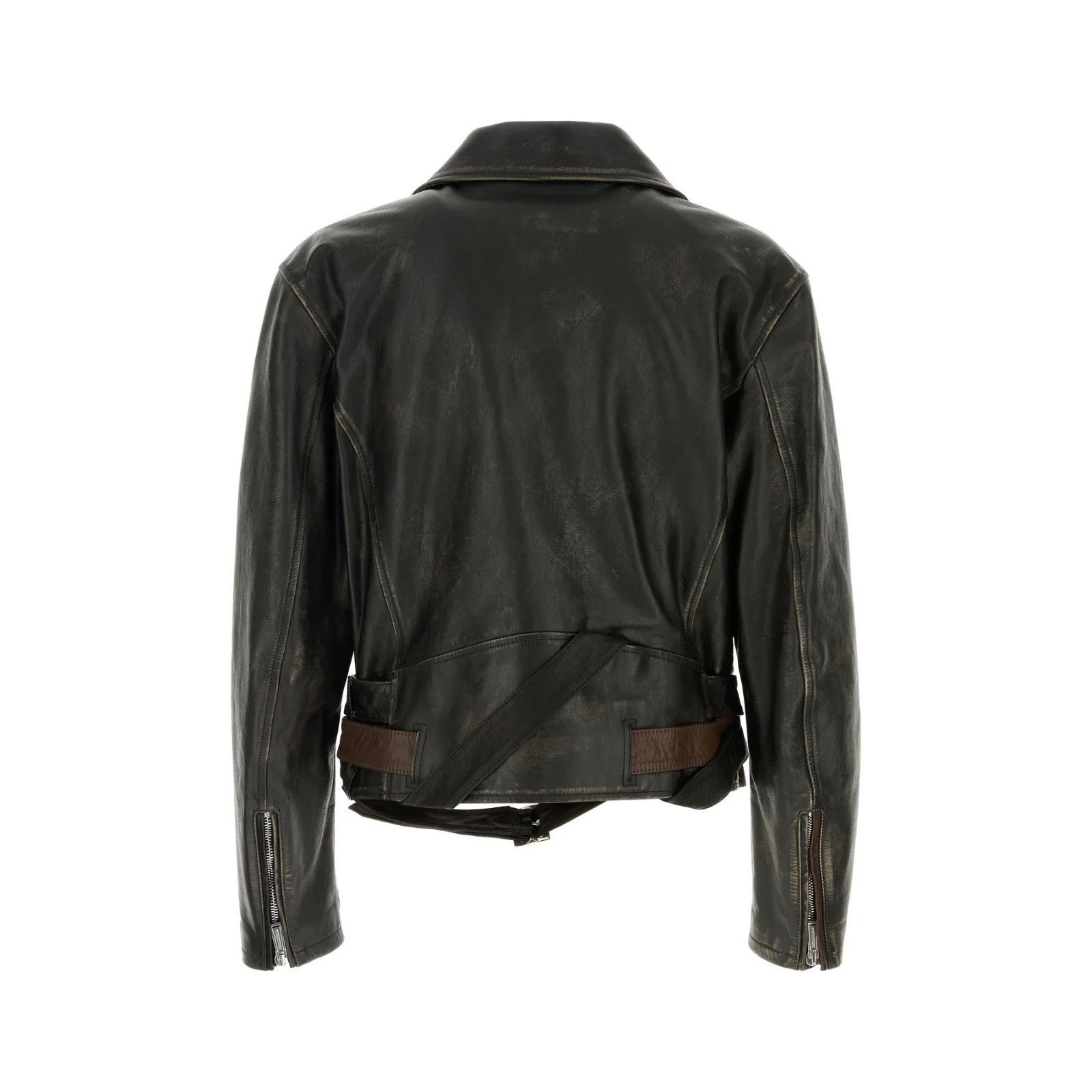 Dsquared2 DSQUARED2 Dark Brown Leather Jacket New & Authentic (Men's s Size US M / EU 48-50 / 2 - 2 Thumbnail