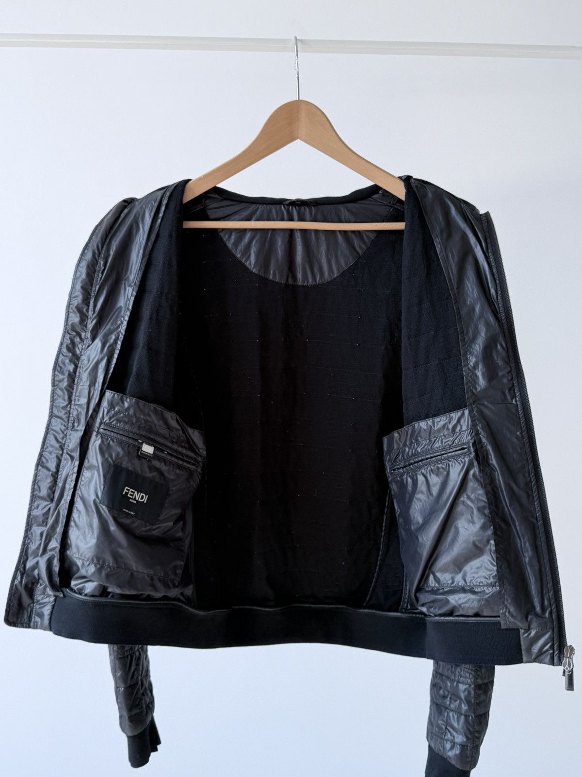Fendi Fendi Black Quilted Monogram Logo Jacket Size US M / EU 48-50 / 2 - 10 Thumbnail