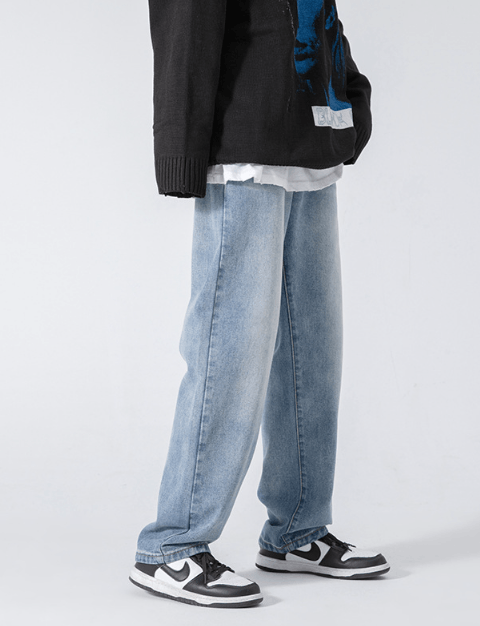 Japanese Brand × Jean High street washed retro loose versatile jeans y2k Size US 32 / EU 48 - 4 Thumbnail