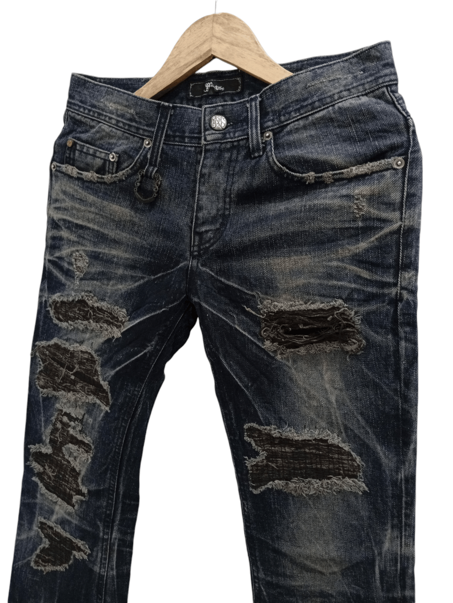 Japanese Brand × Vintage 🔥🔥Midas Patchwork Distressed Jeans Denim Size US 30 / EU 46 - 13 Thumbnail