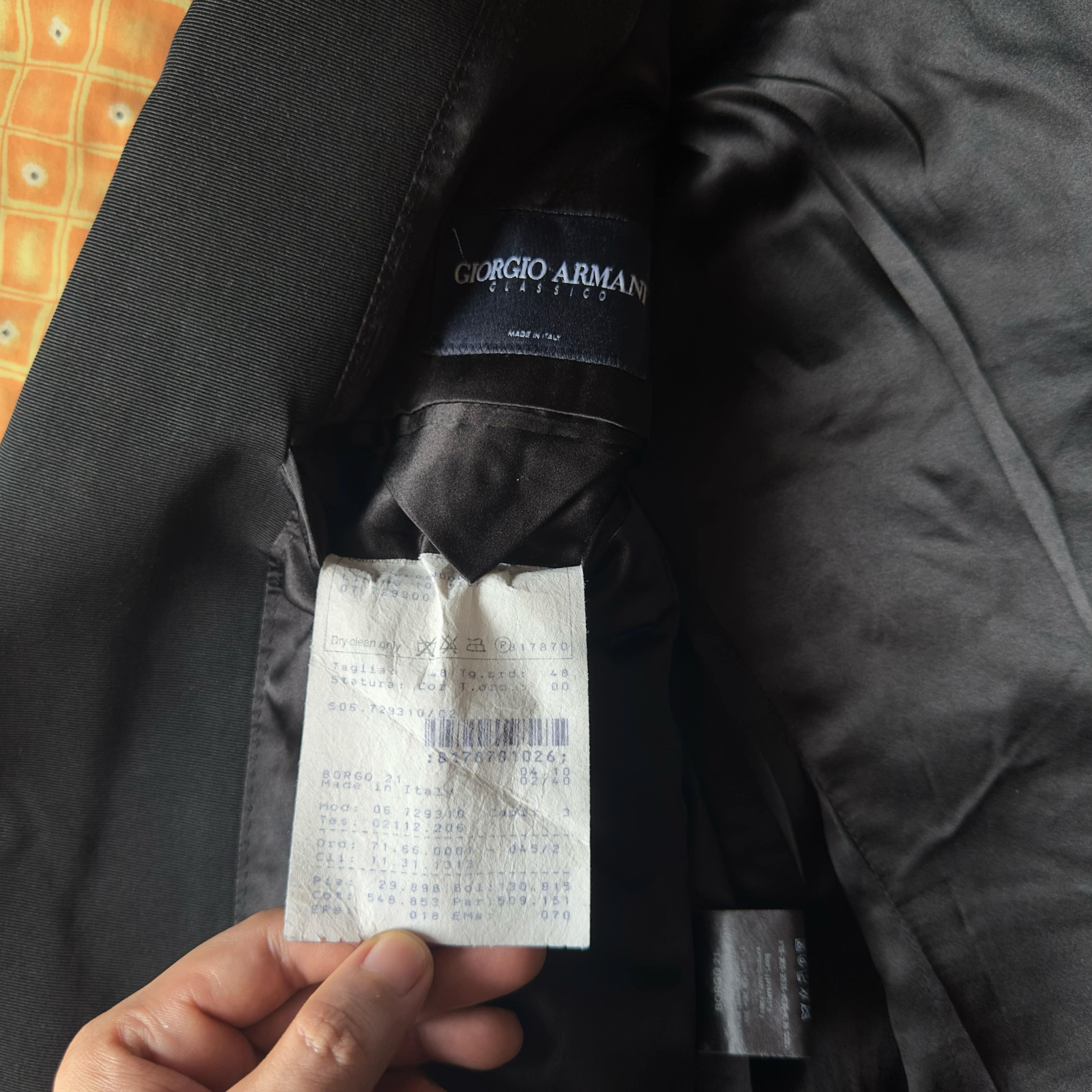 Giorgio Armani Giorgio Armani Classico Black Blazer Silk Wool Jacket Size 48R - 2 Thumbnail