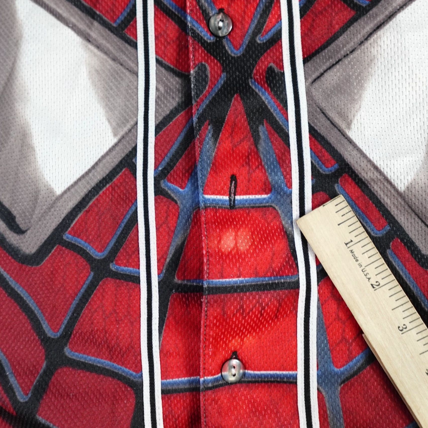 Vintage Spiderman Jersey Large Red Black Vintage 2003 Official Mens Baseball Activewear USA Mockup Button Snags Photos Size US L / EU 52-54 / 3 - 2 Thumbnail