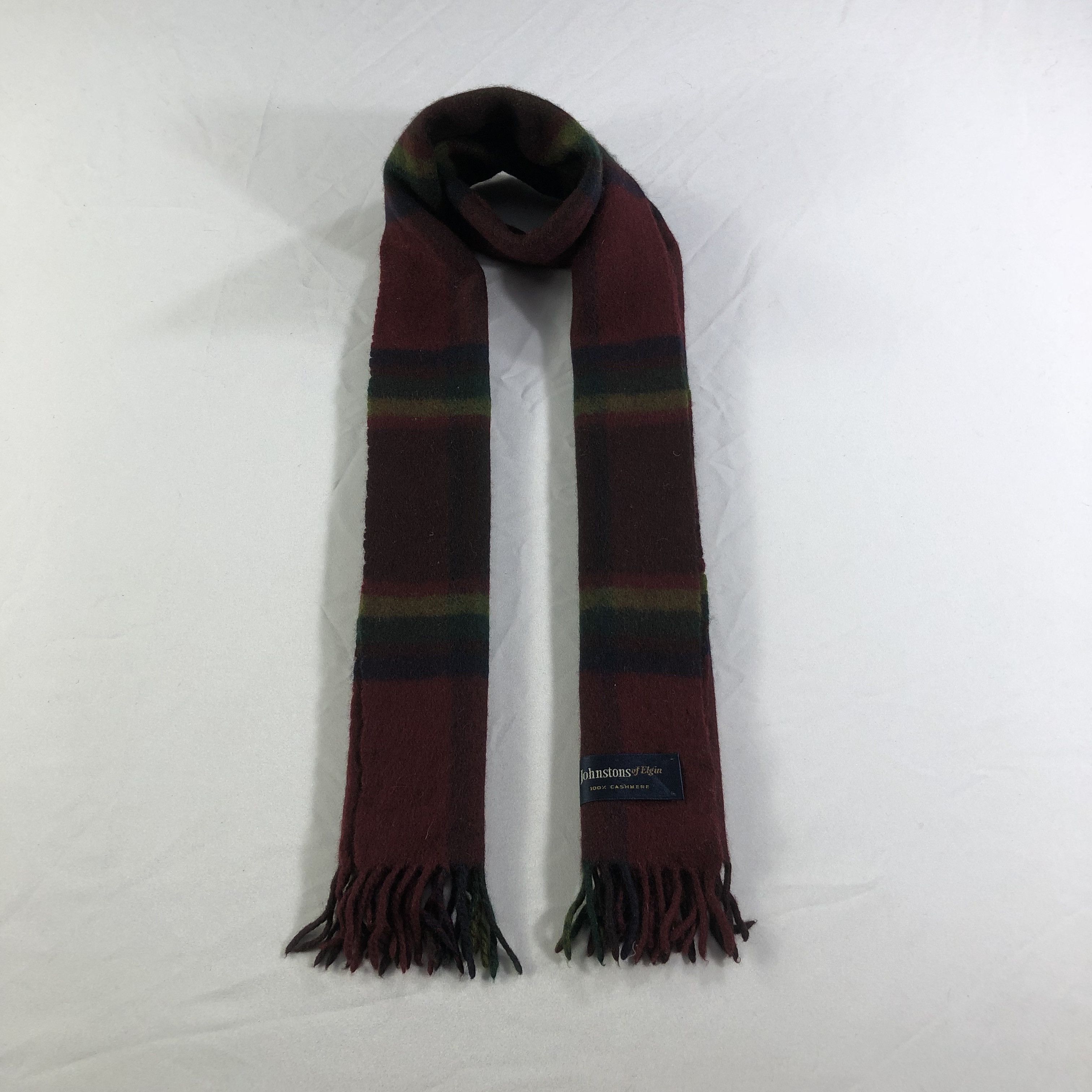 Johnstons Of Elgin Johnstons Of Elgin Tartan Cashmere Scarf Muffler V1554 Size ONE SIZE - 1 Thumbnail
