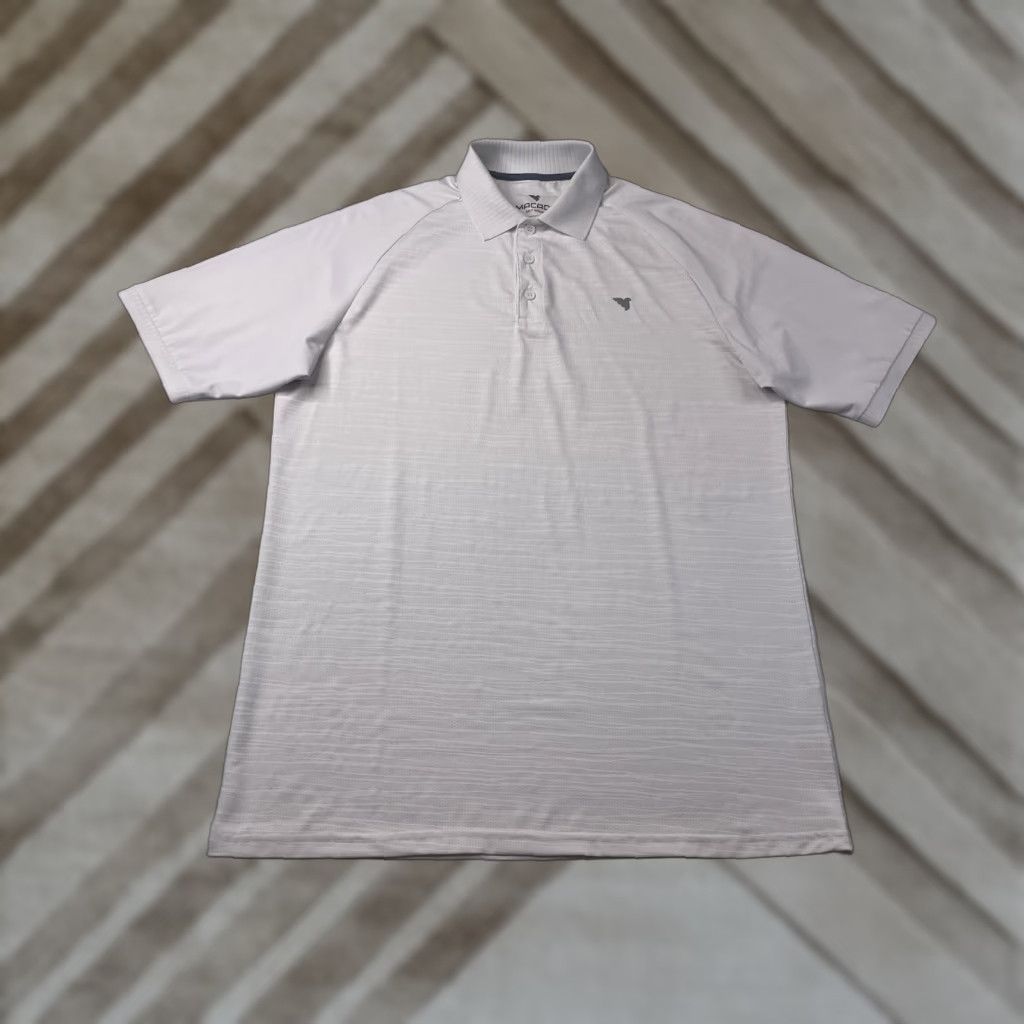 Vintage Macade Golf Concept Polo Shirt Men Size L White Textured Short Sleeve Collared Casual Golf Shirt Size US L / EU 52-54 / 3 - 1 Thumbnail
