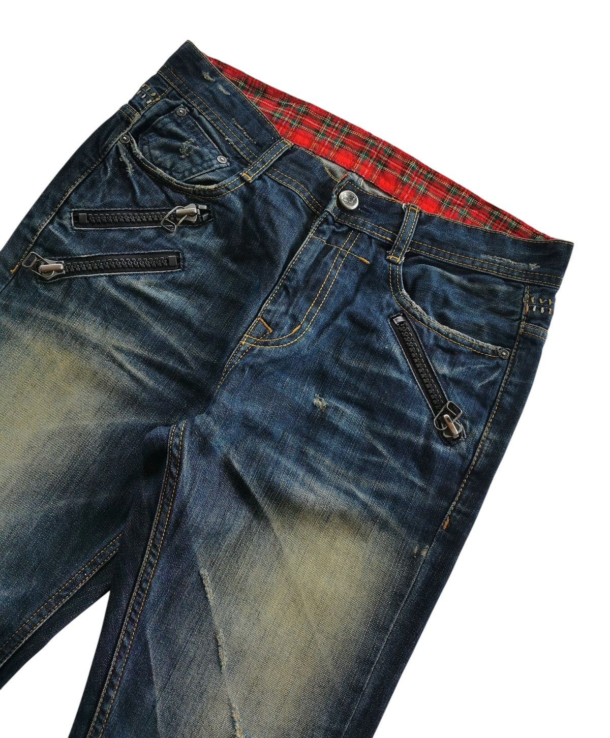 PPFM Mighty Distressed Denim Whiskering Jeans Japan Size US 32 / EU 48 - 7 Thumbnail