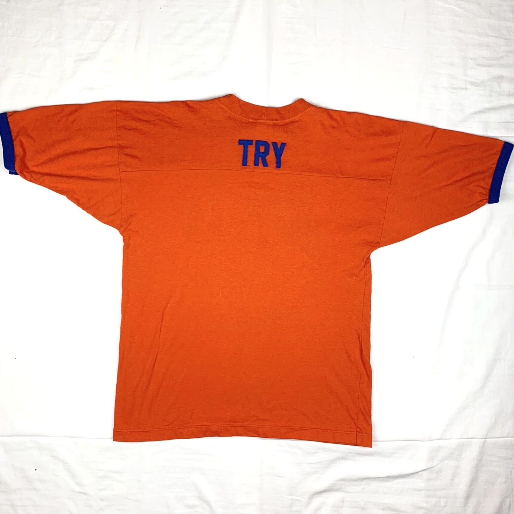 Omega VINTAGE Phi Lambda Omega Sorority T Shirt XL Orange Logo College Women 70s Size XL / US 12-14 / IT 48-50 - 3 Thumbnail