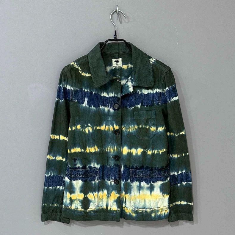 Dior Dior Tie-Dye Denim Jacket with Bee Logo Size US M / EU 48-50 / 2 - 1 Thumbnail
