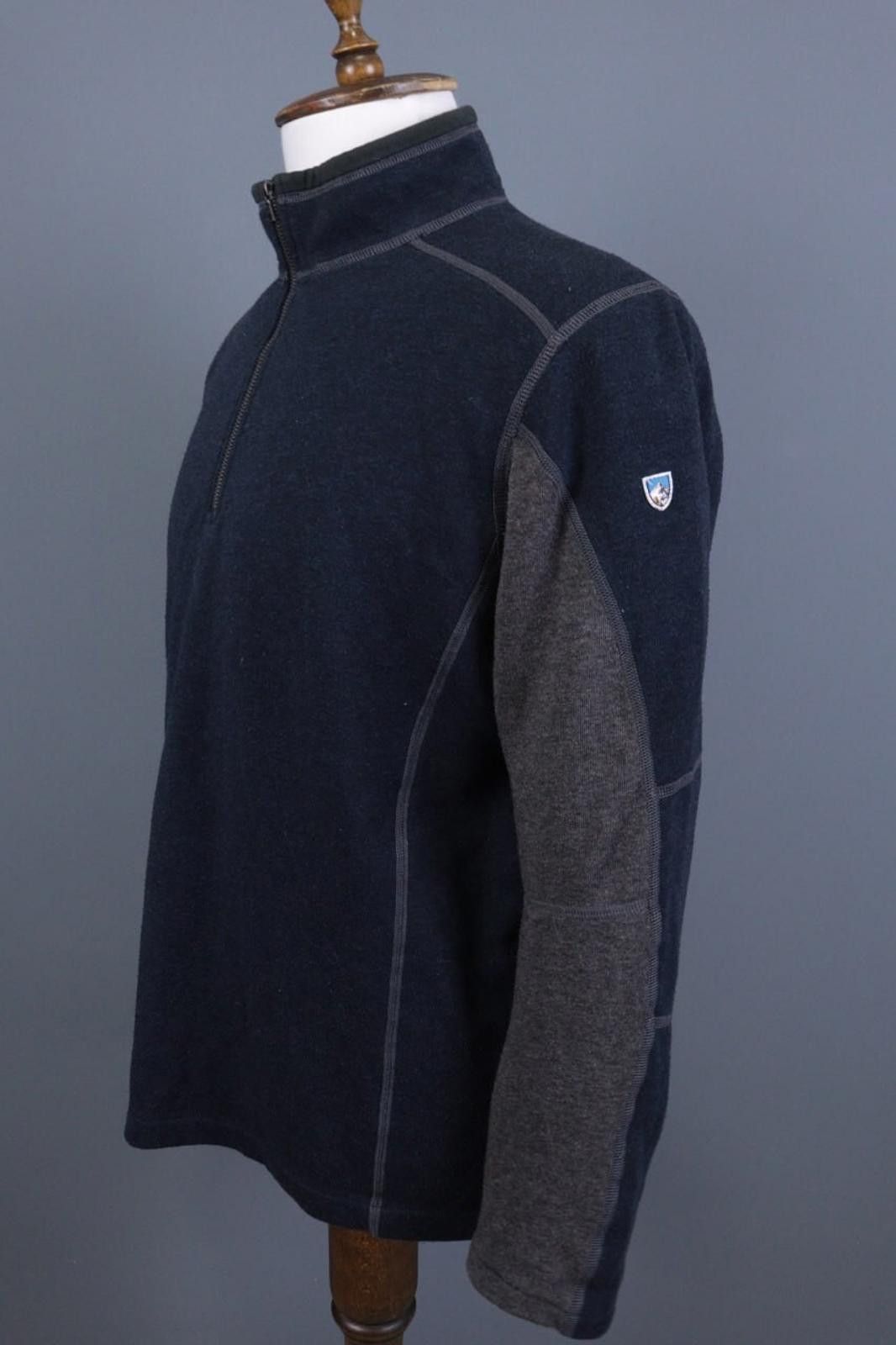 Kuhl Kuhl Vintage Blue 1/4 Zip Collorblock Fleece Jacket Size XL Size US XL / EU 56 / 4 - 7 Thumbnail