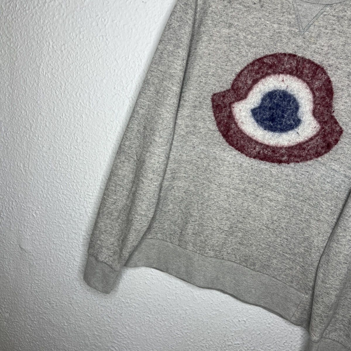 Moncler Moncler Sweatshirt Crewneck Classic Big Logo Wool Grey Size US L / EU 52-54 / 3 - 2 Thumbnail