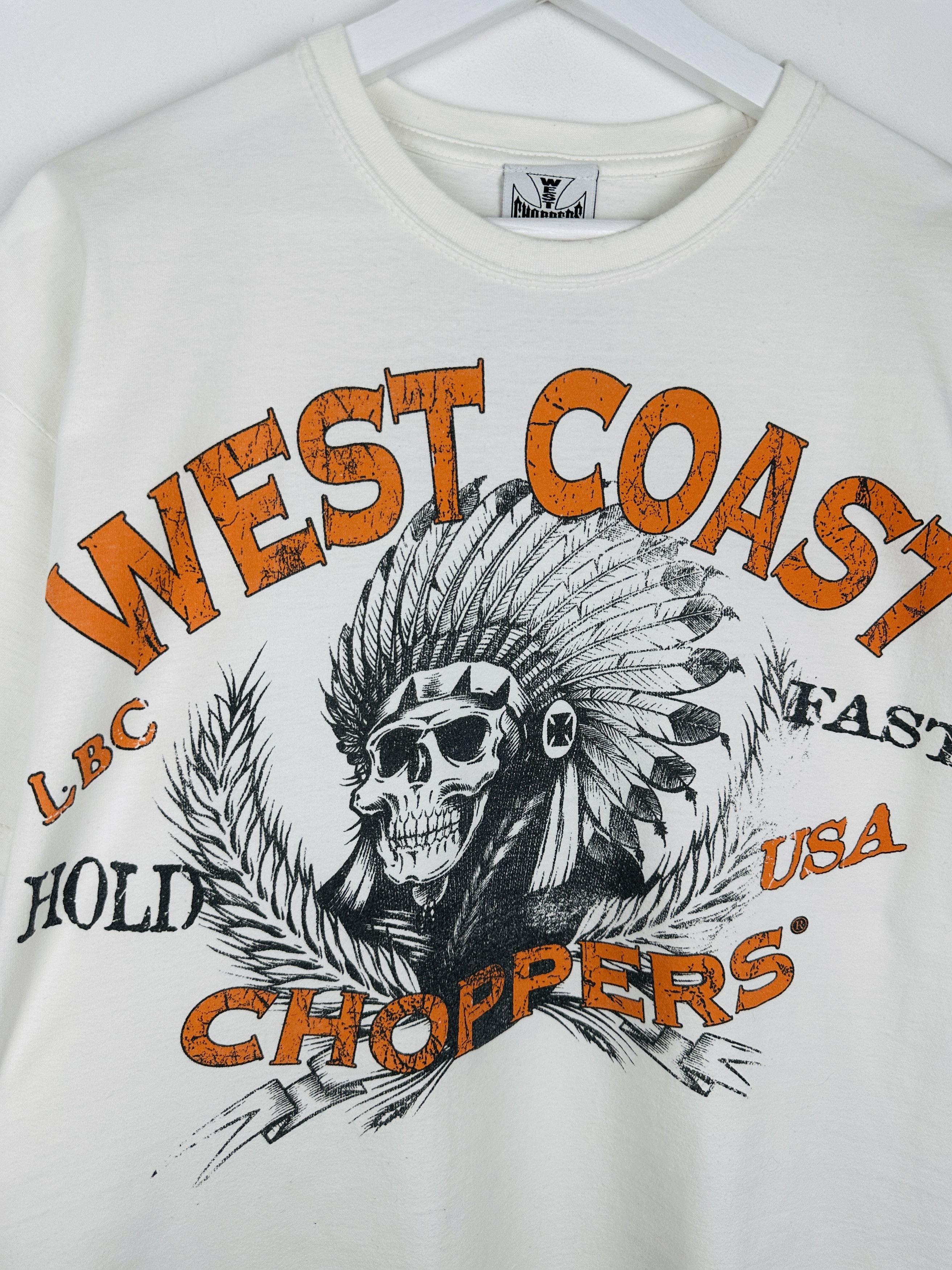 West Coast Choppers Vintage West Coast Choppers Skull Graphic T Shirt Tee Size US L / EU 52-54 / 3 - 8 Thumbnail
