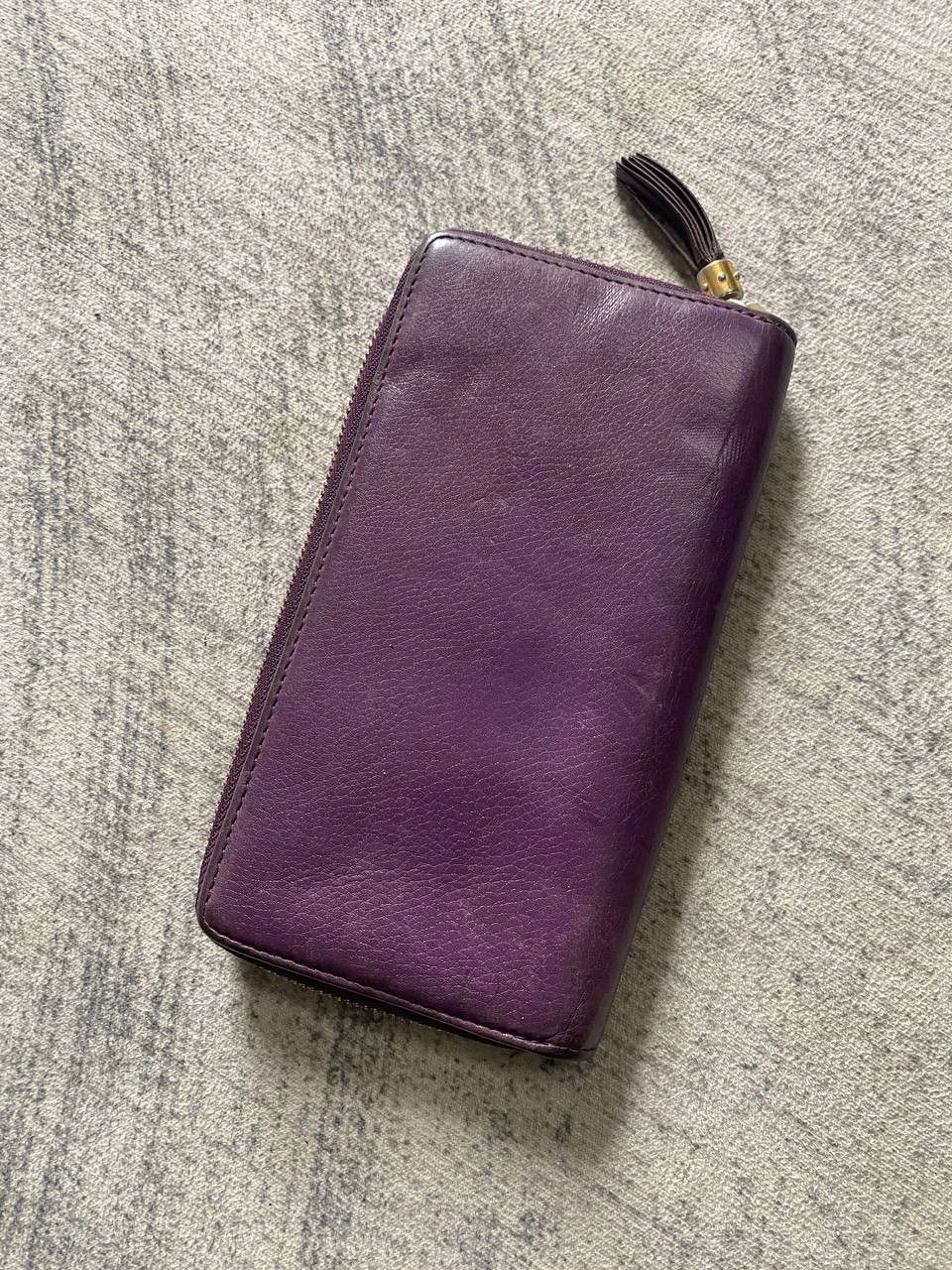 Gucci Gucci Soho GG Zip Around Leather Wallet Purple Size ONE SIZE - 4 Thumbnail
