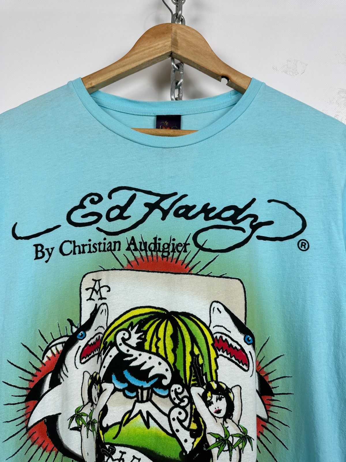 Vintage Ed Hardy by Christian Audigier Blue T-Shirt