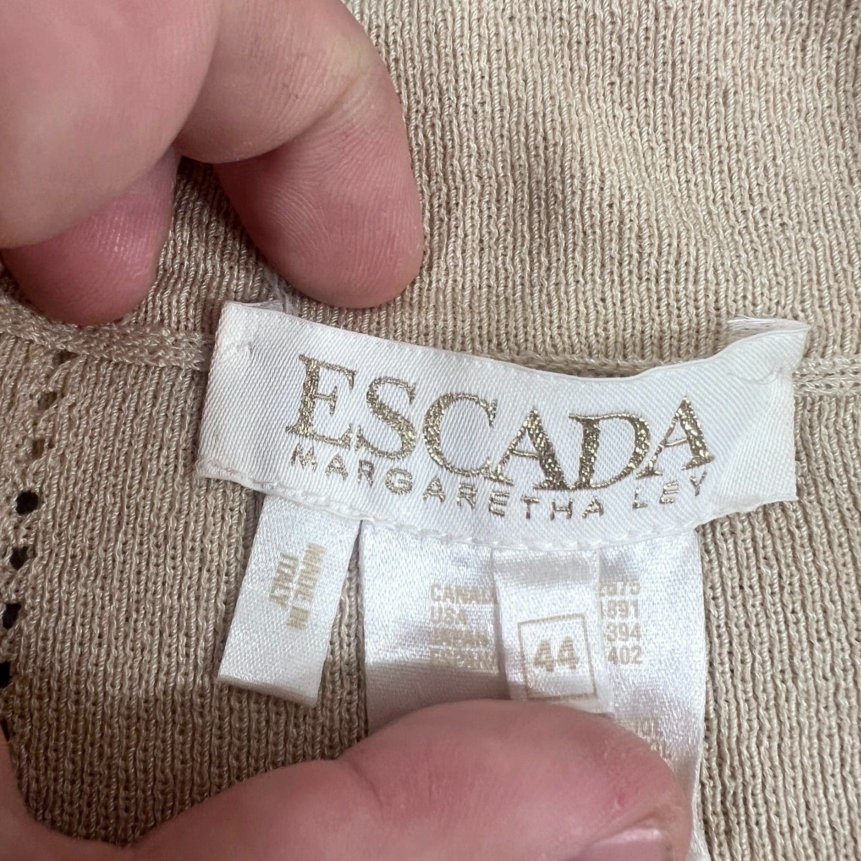 Escada VINTAGE Escada Margaretha Ley Women's Blazer Size 44 Wool Blend Long Sleeve Slim Fit Brown Size M / US 6-8 / IT 42-44 - 3 Thumbnail
