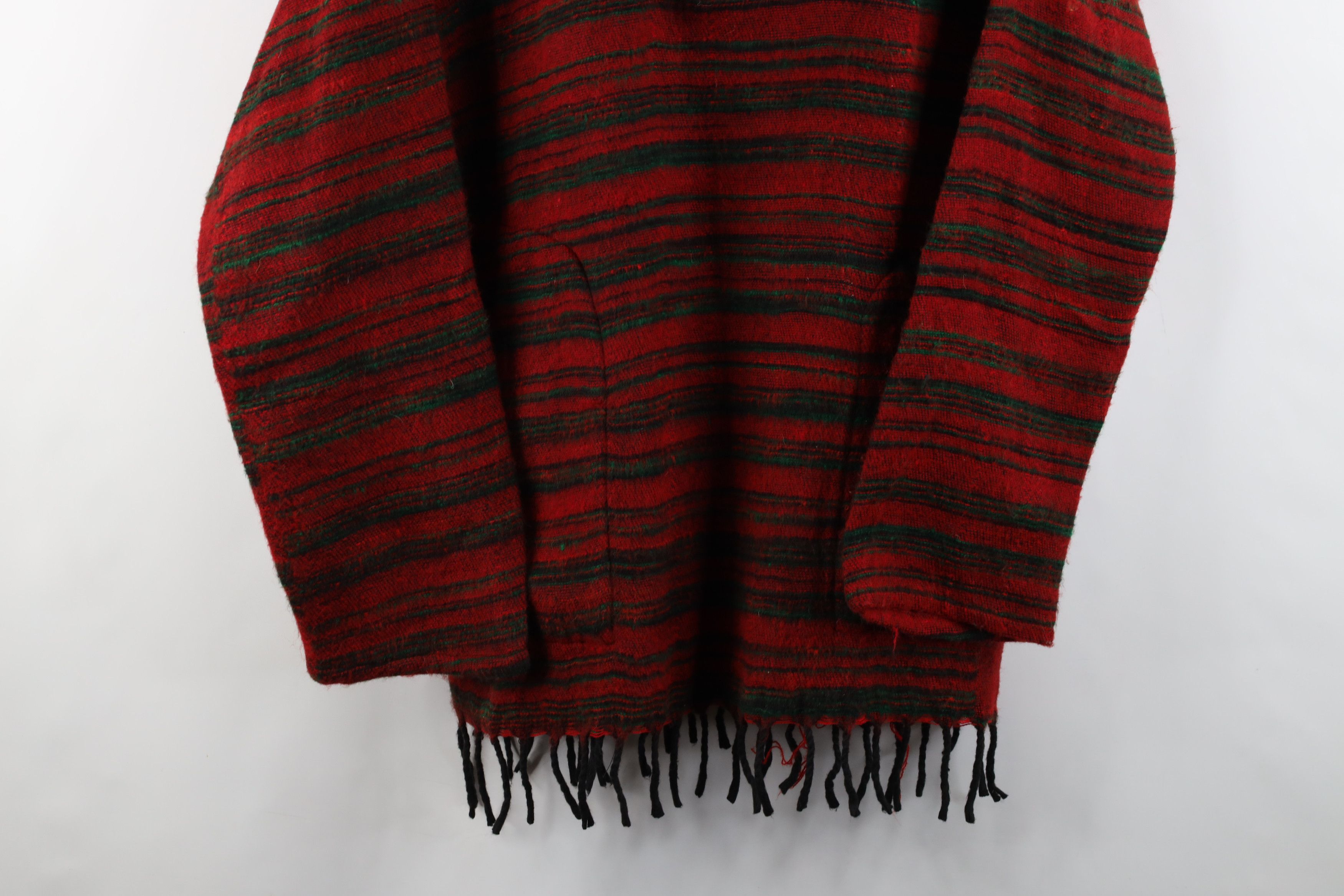 Vintage Vintage 90s Streetwear Fringed Button Hoodie Sweatshirt Size US XL / EU 56 / 4 - 3 Thumbnail