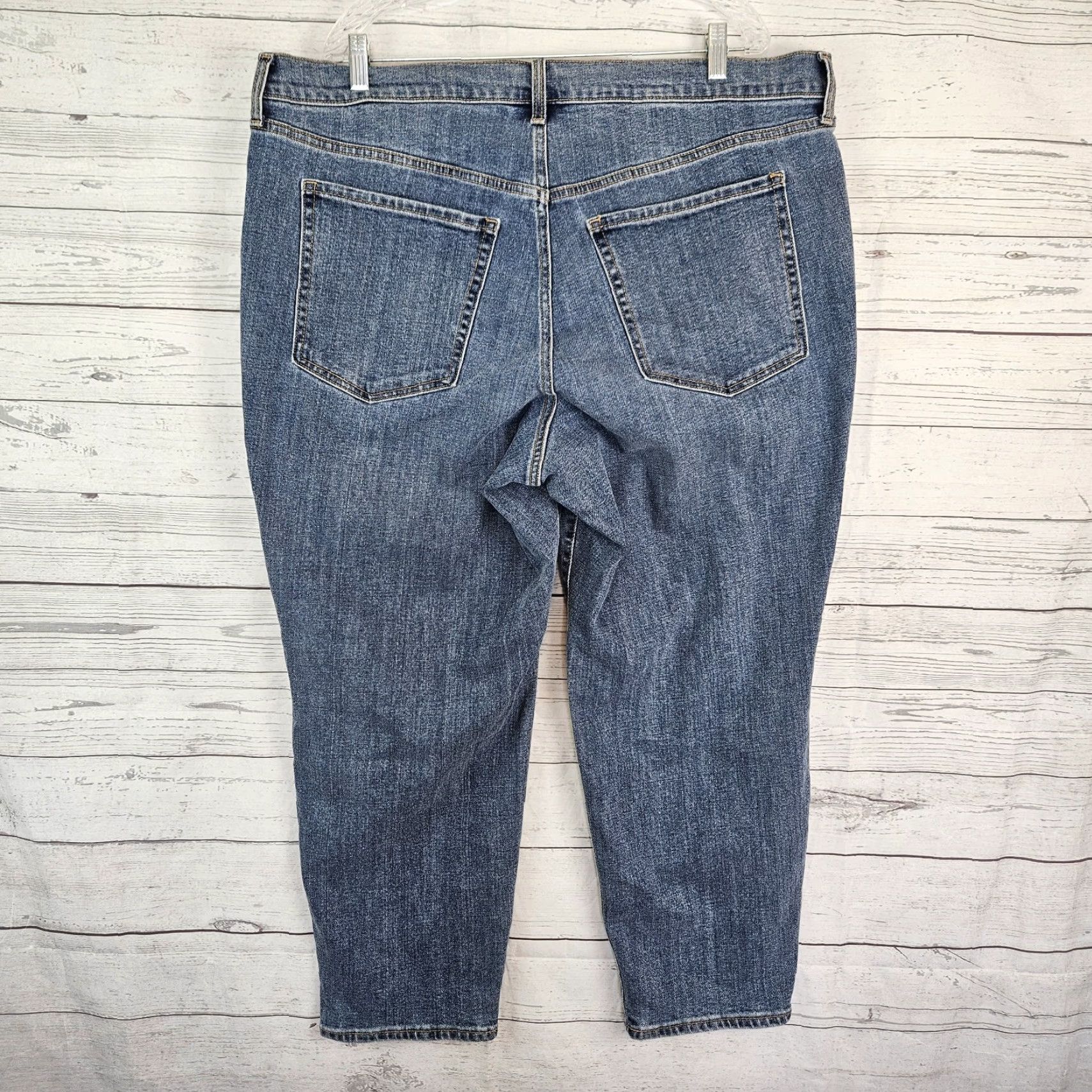 Old Navy Old Navy Womens OG Straight Jeans 22 Blue Medium Wash High Rise Plus Size Size 40" / US 18 - 4 Thumbnail