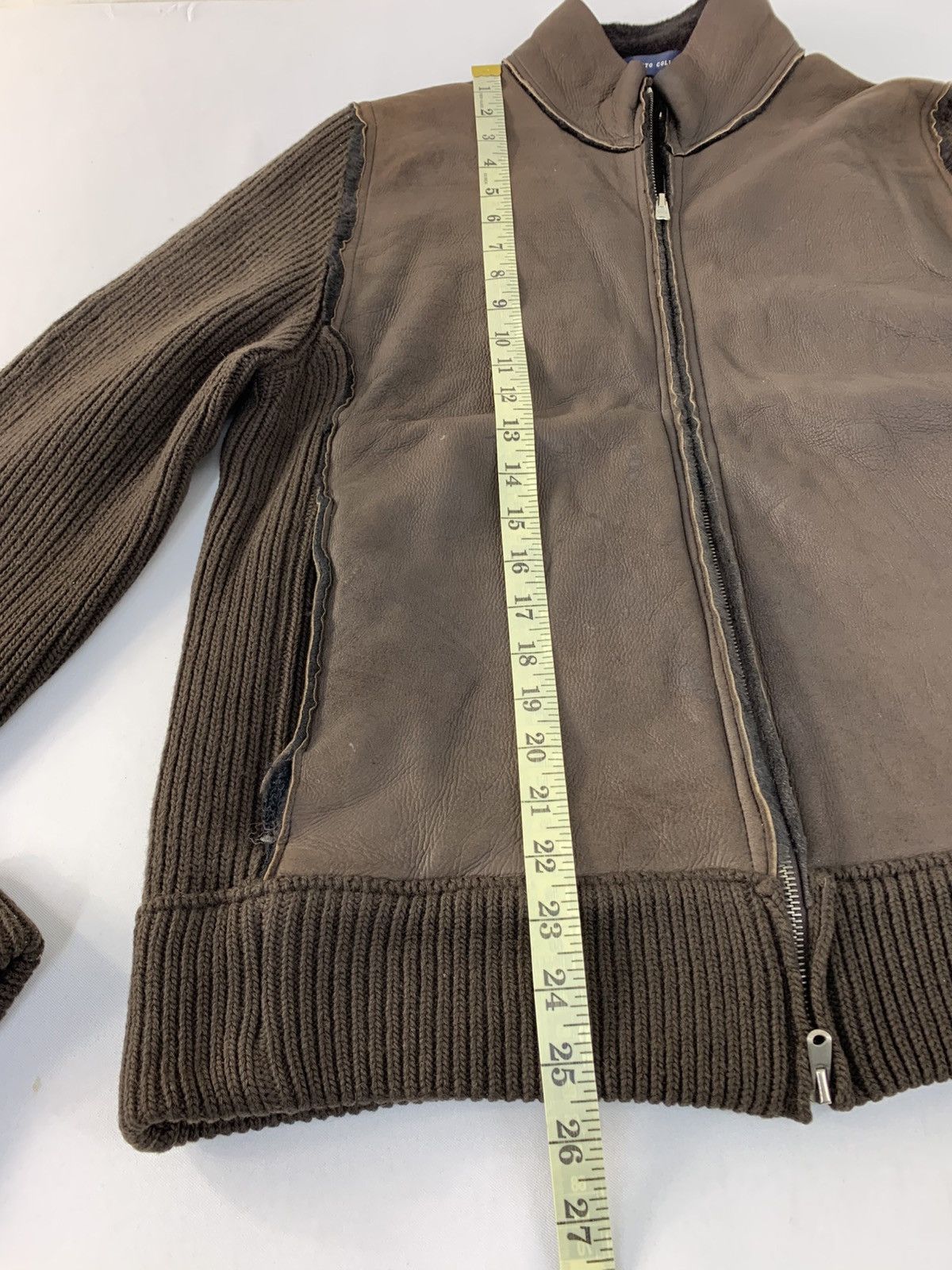 Roberto Collina Roberto Collina Sheep Skin Leather Knit Made in Italy Bomber Size S / US 4 / IT 40 - 13 Thumbnail