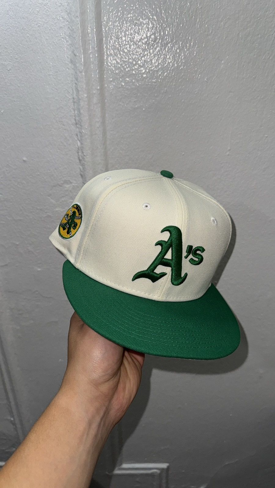 New Era New Era 59fifty White Oakland Athletics fitted hat size Size ONE SIZE - 1 Thumbnail