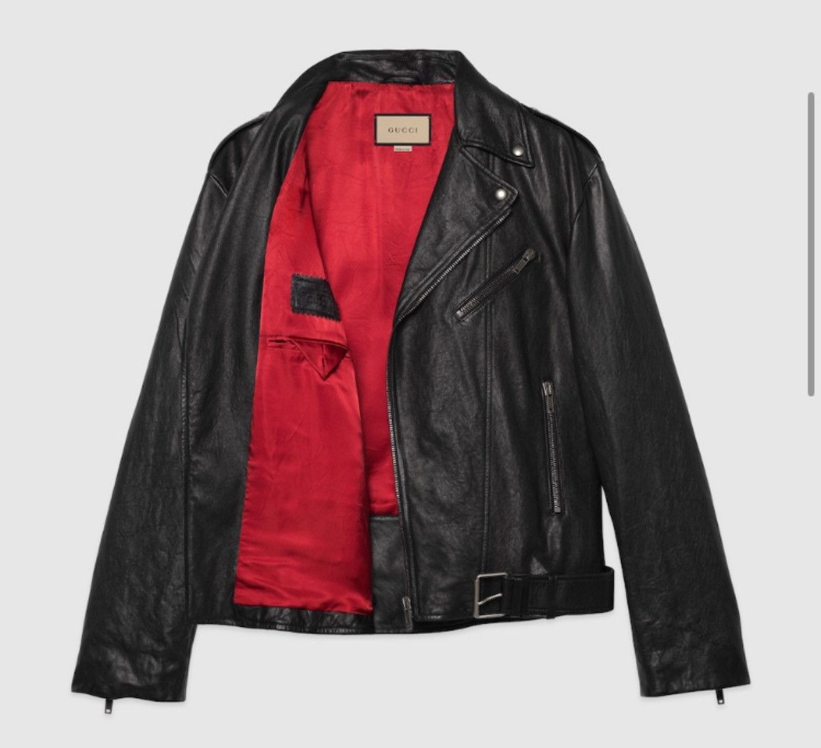 Gucci o1s1wg110225 Leather Jacket in Black Size US L / EU 52-54 / 3 - 2 Thumbnail