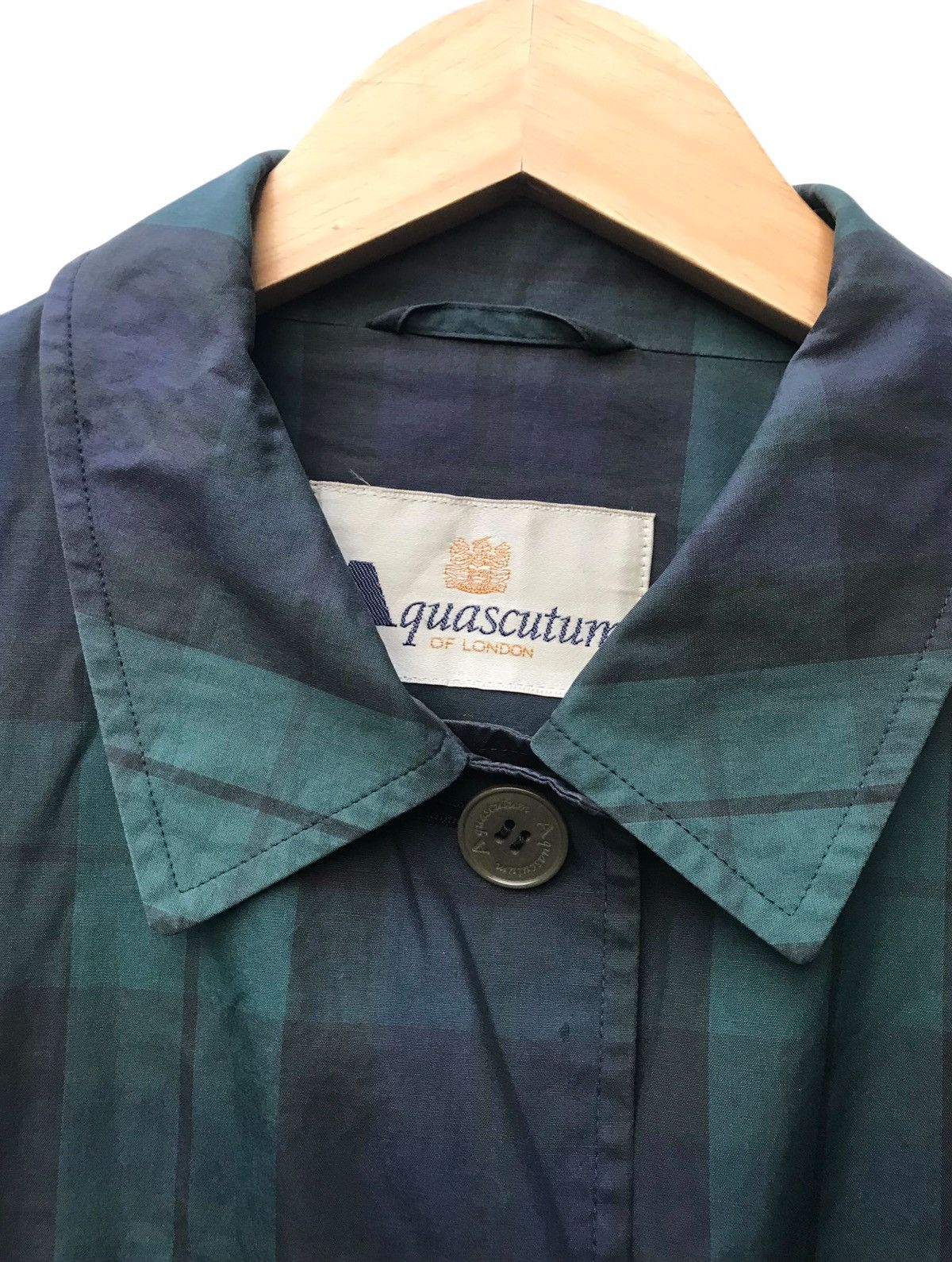 Aquascutum Vintage Aquasqutum Green Tartan Light Coat Size US M / EU 48-50 / 2 - 2 Thumbnail
