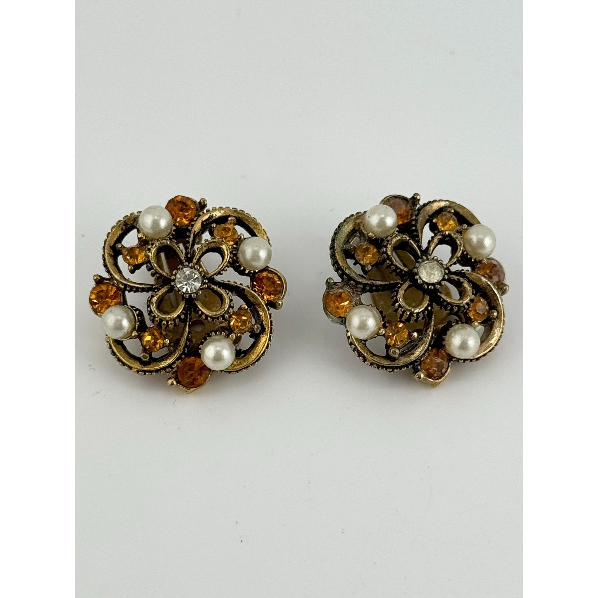 Vintage Vintage Lisner Rhinestone Earrings Size ONE SIZE - 3 Thumbnail