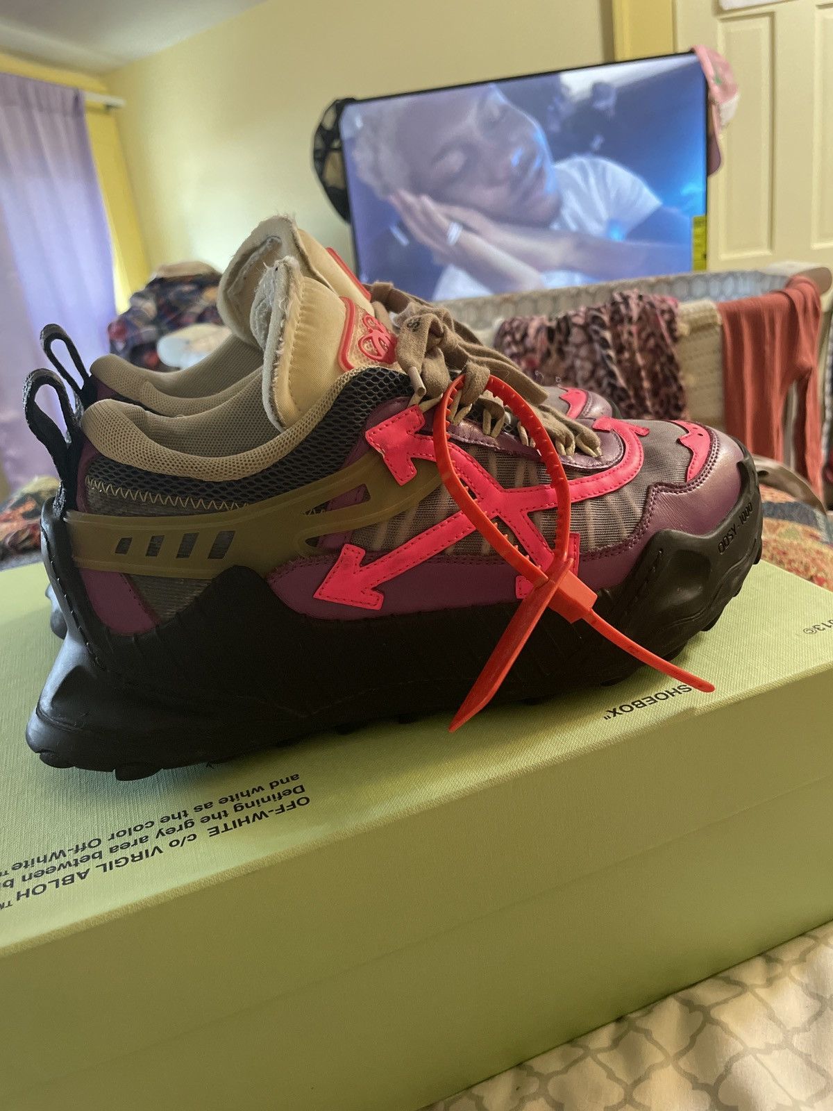 Off-White ODSY 1000 VIOLET FUSCHIA Size US 8 / IT 38 - 3 Thumbnail