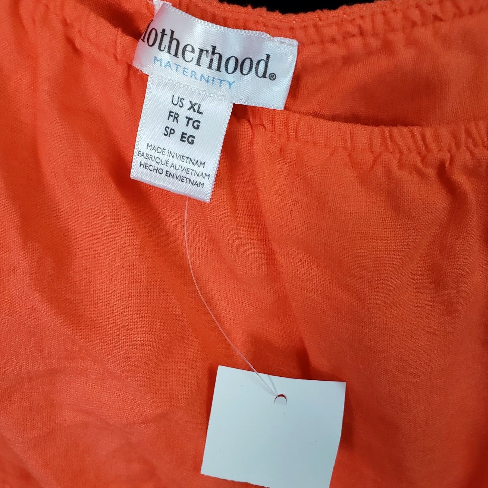 Vintage VINTAGE Motherhood Maternity Orange Linen Tassels Blouse Shirt XL Womens Size XL / US 12-14 / IT 48-50 - 4 Thumbnail