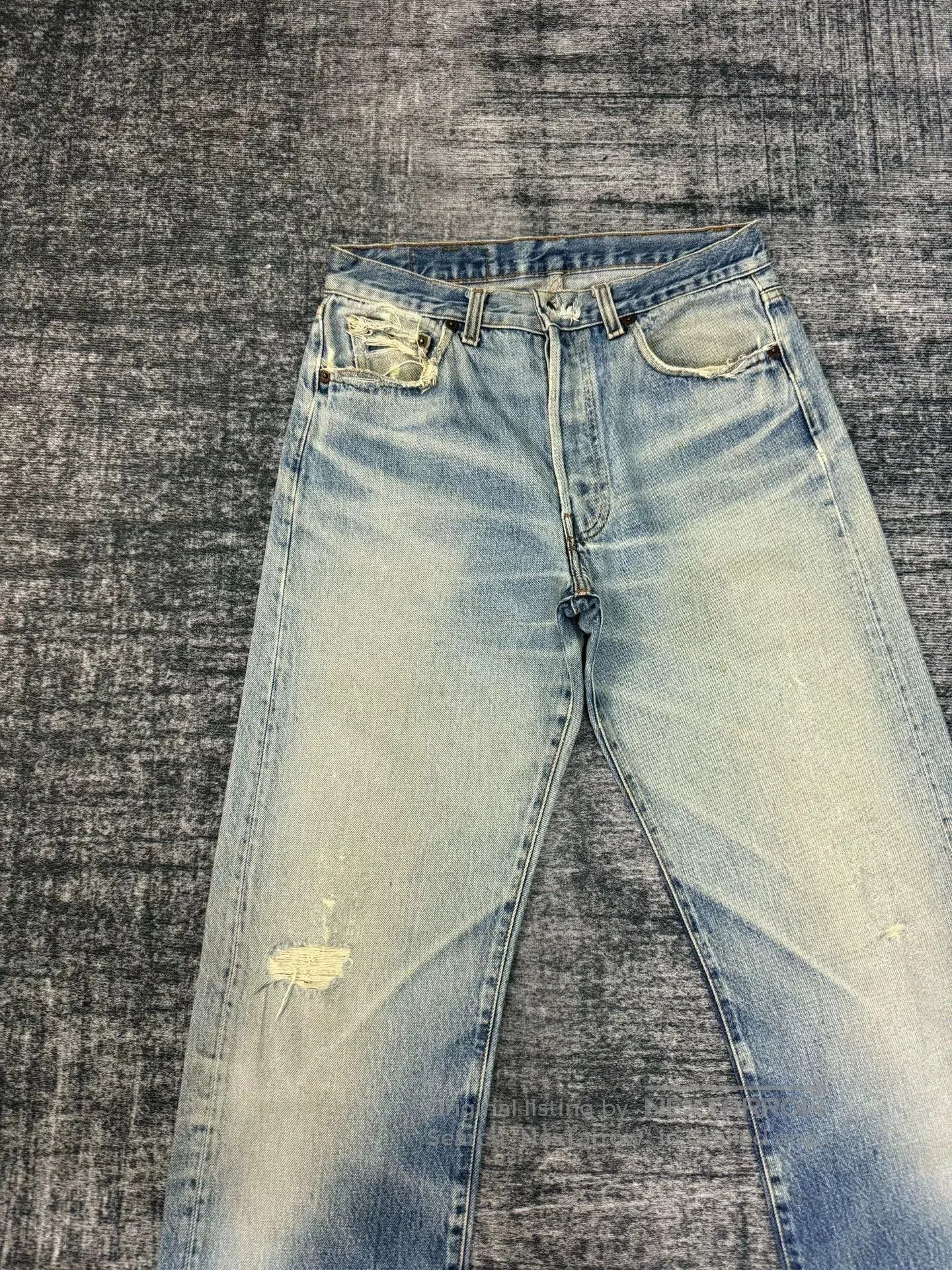 Levi's Vintage Levi's 501 80s Washed Blue Jeans. Size US 32 / EU 48 - 3 Thumbnail